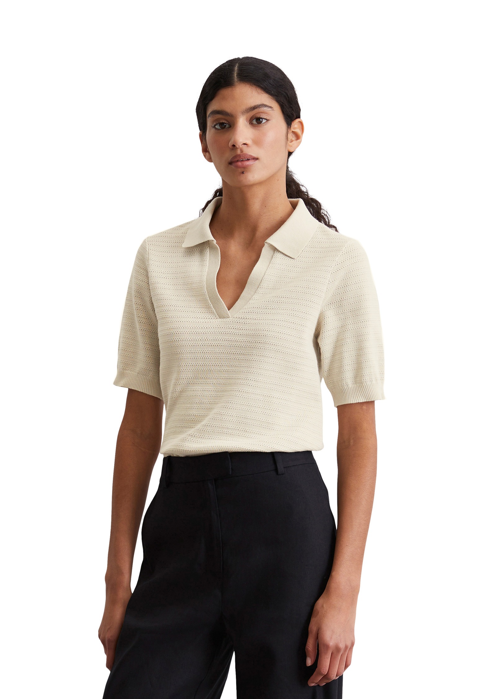 Marc OPolo Poloshirt "aus Ajour-Jersey" günstig online kaufen