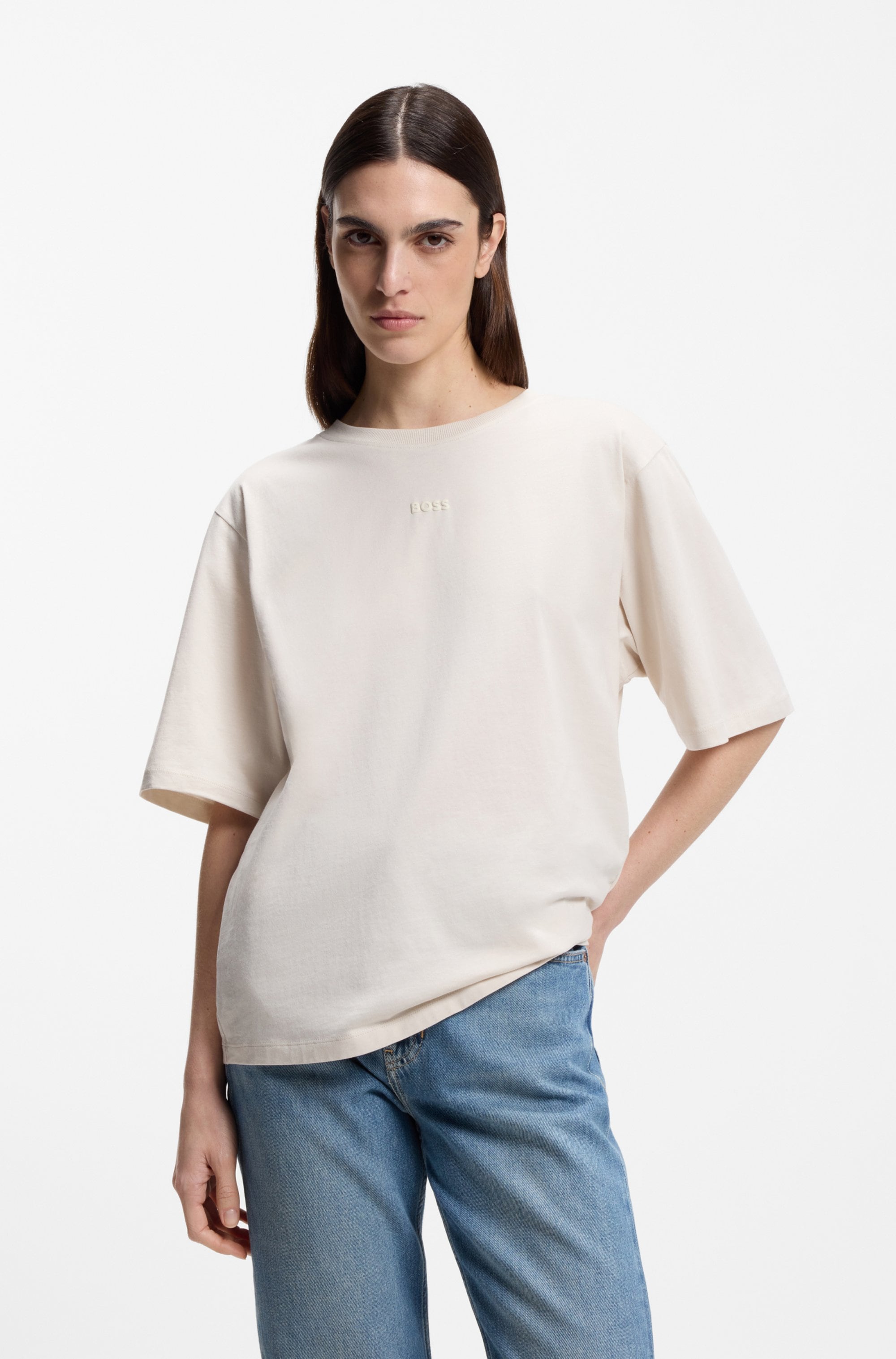 BOSS ORANGE T-Shirt "Enis Premium Damenmode" mit weiten Ärmeln