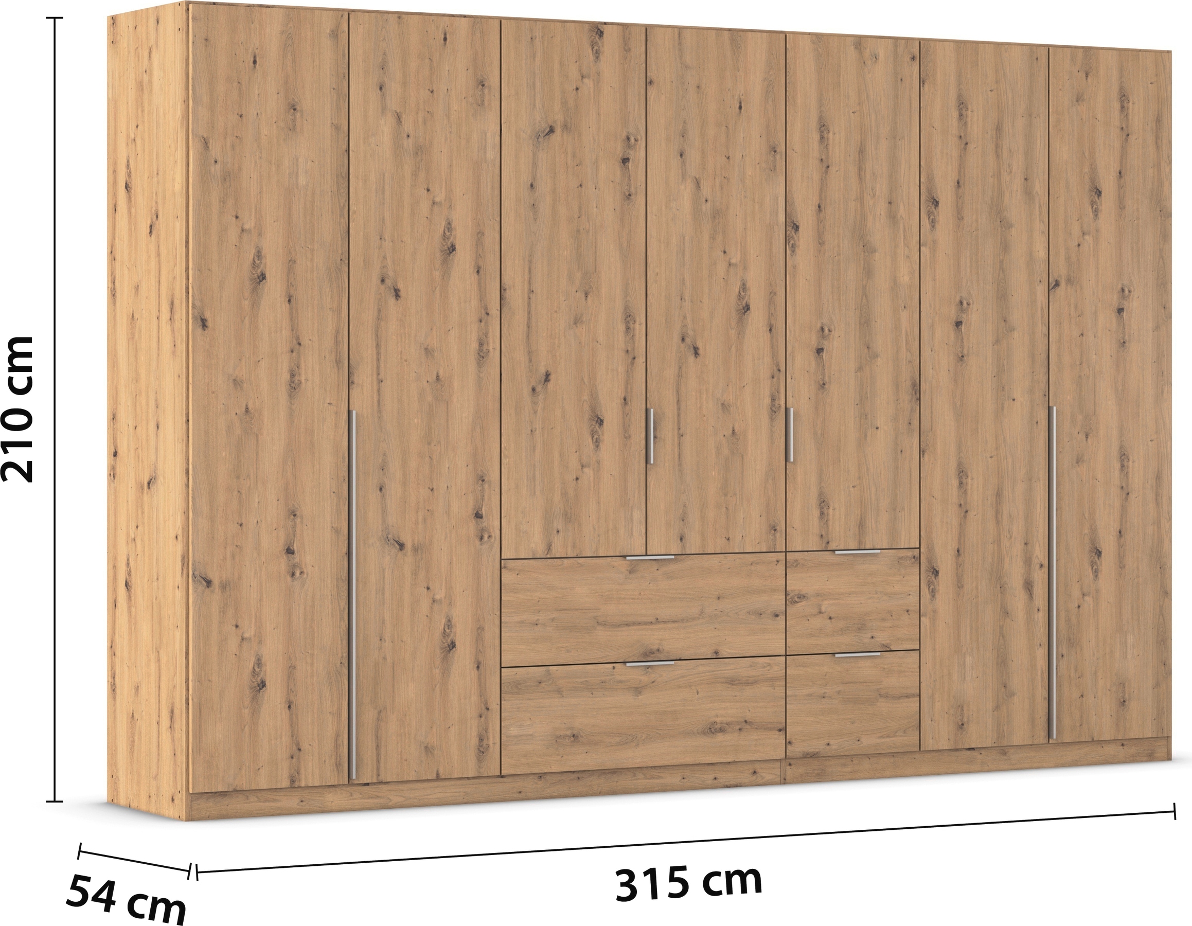 rauch Drehtürenschrank »Kleiderschrank Schrank Garderobe AGORDO mit Dekor- oder Hochglanzfront«, mit Außenschubkästen, in 6 Breiten und 2 Höhen MADE IN GERMANY
