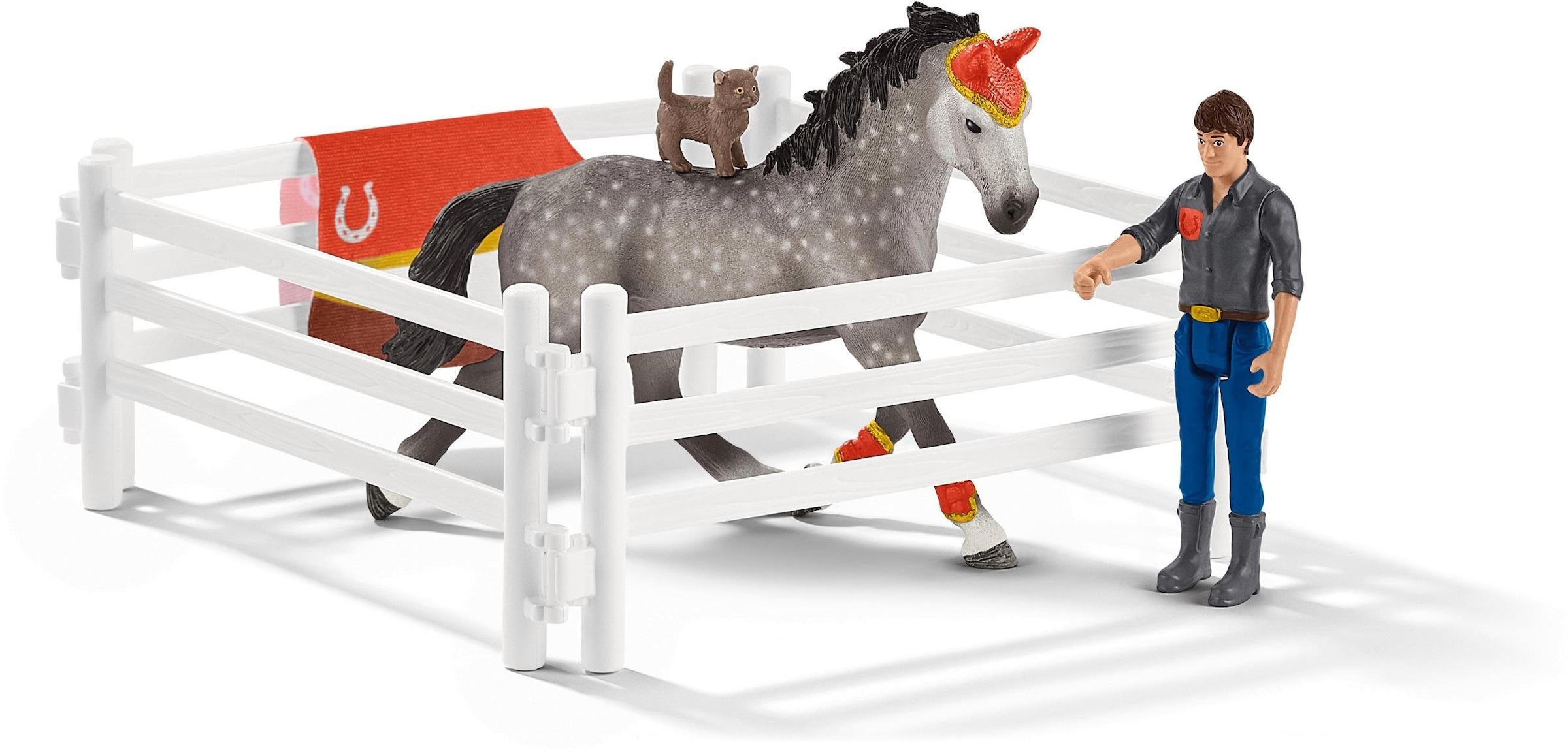 Schleich® Spielfigur »HORSE CLUB, Mias Voltigier-Reitset (42443)«, (Set)