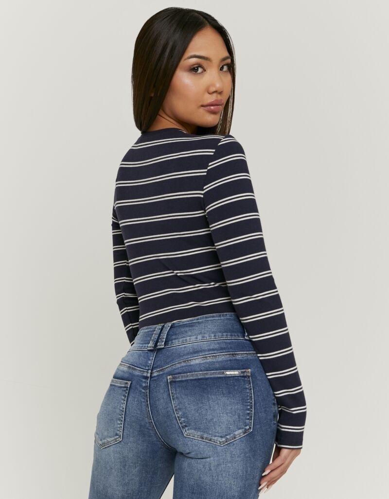 Thumbnail - Tally Weijl Langarmshirt "STSCOBELGI" Baumwollmischung, Basic Longsleeve mit Rundhals-Ausschnitt