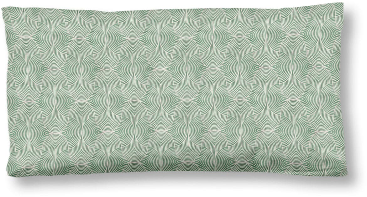 hip Kissenhülle »Wayan«, (1 St., 1- 40x80 cm Kissenhülle), Baumwolle, Mako-Satin, 40x80, 1 Stück, Reißverschluss, Wayan, Grün