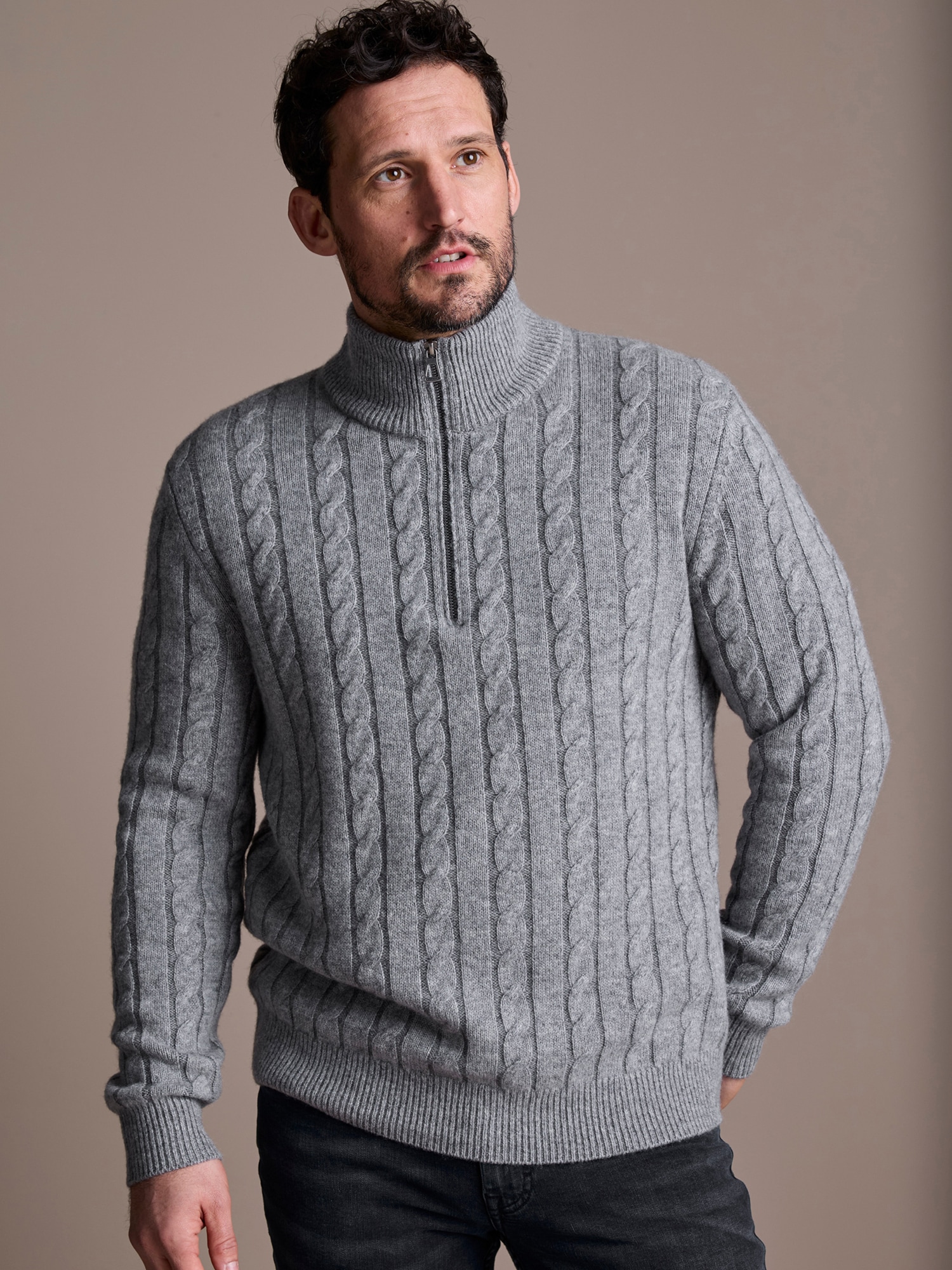 LERROS Strickpullover "LERROS Troyer mit Zopfmuster - Klassik trifft Coolne günstig online kaufen