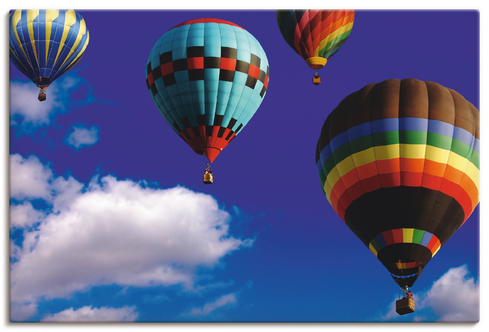 Artland Leinwandbild "Heißluftballons am Himmel", Ballonfahren, (1 St.), auf Keilrahmen gespannt