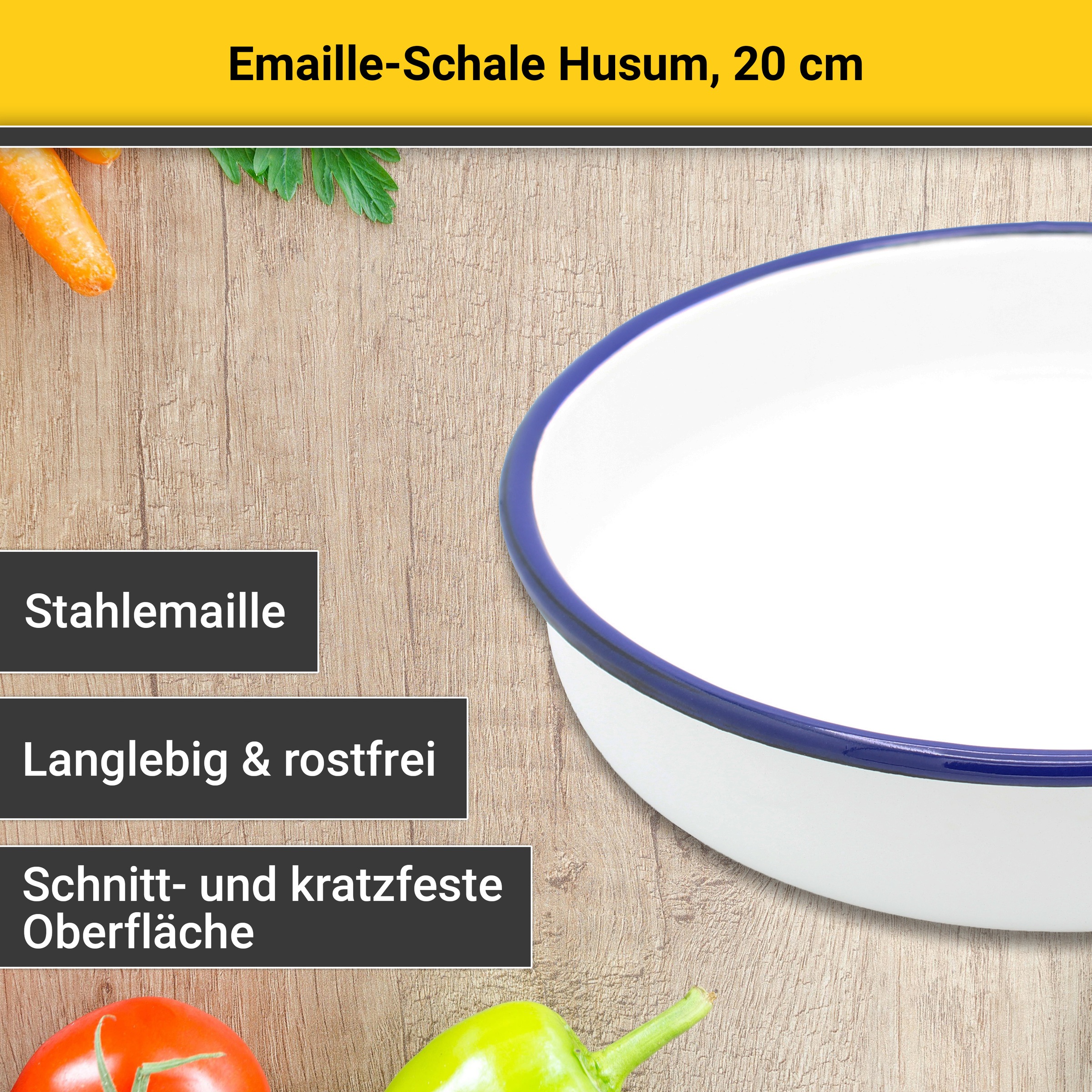 Krüger Schale »Husum«, 1 tlg., aus Emaille, Ø 20 cm