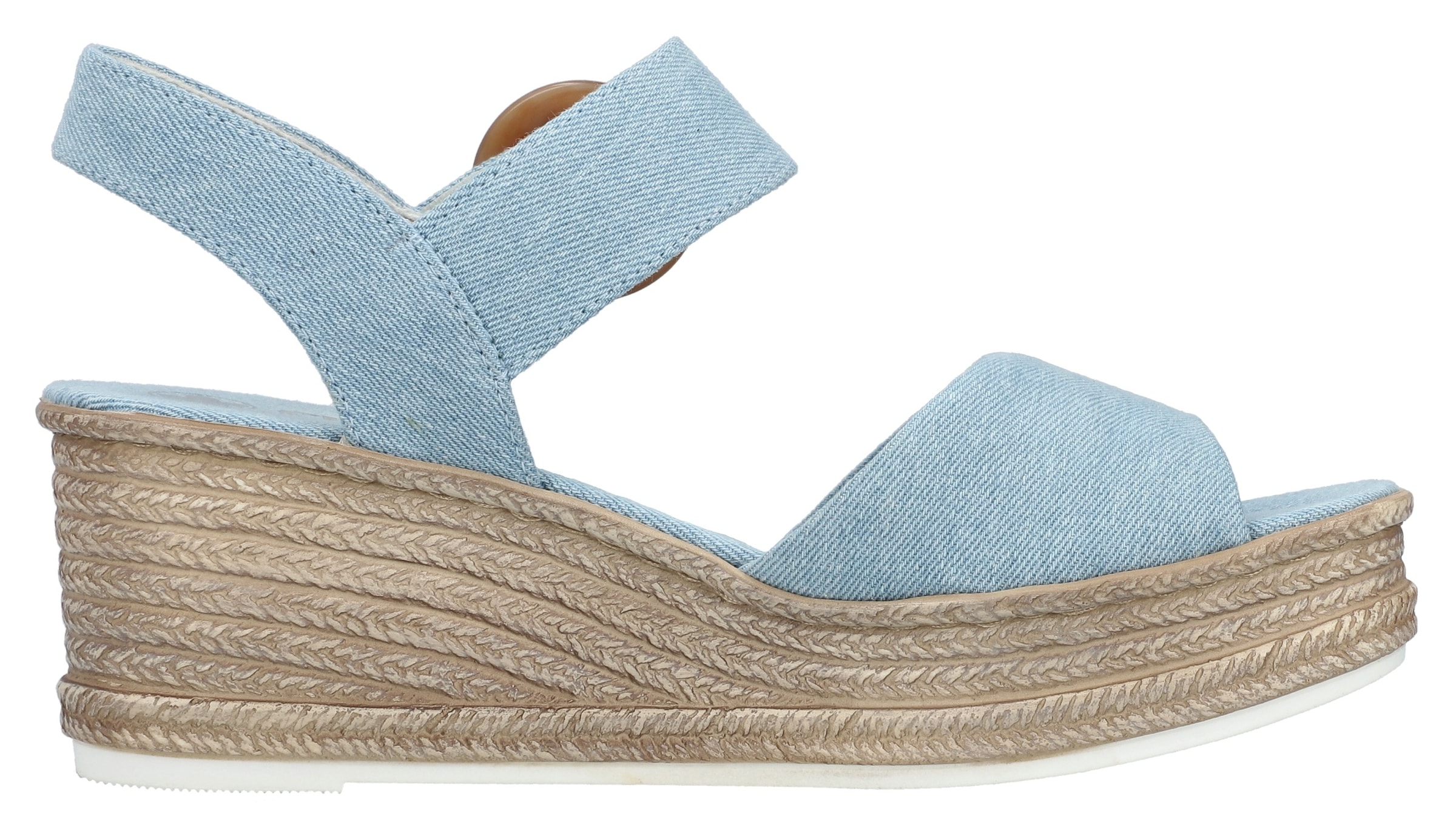 Rieker Keilsandalette, Sommerschuh, Plateausandale, Urlaubschuh mit Klettverschluss