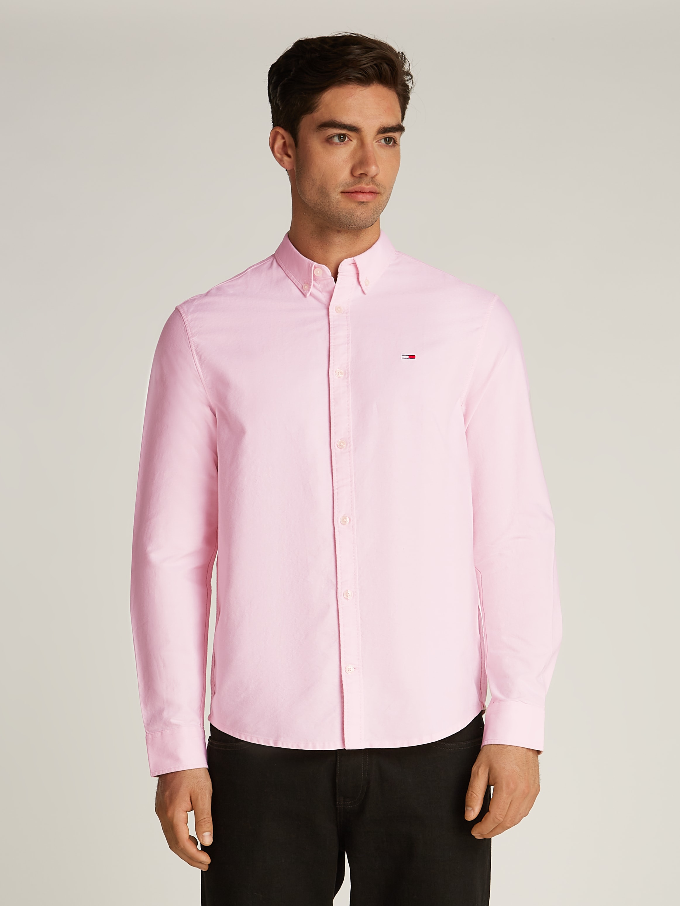 Tommy Jeans Langarmhemd "TJM ENTRY REG OXFORD SHIRT", mit Logoprägung günstig online kaufen