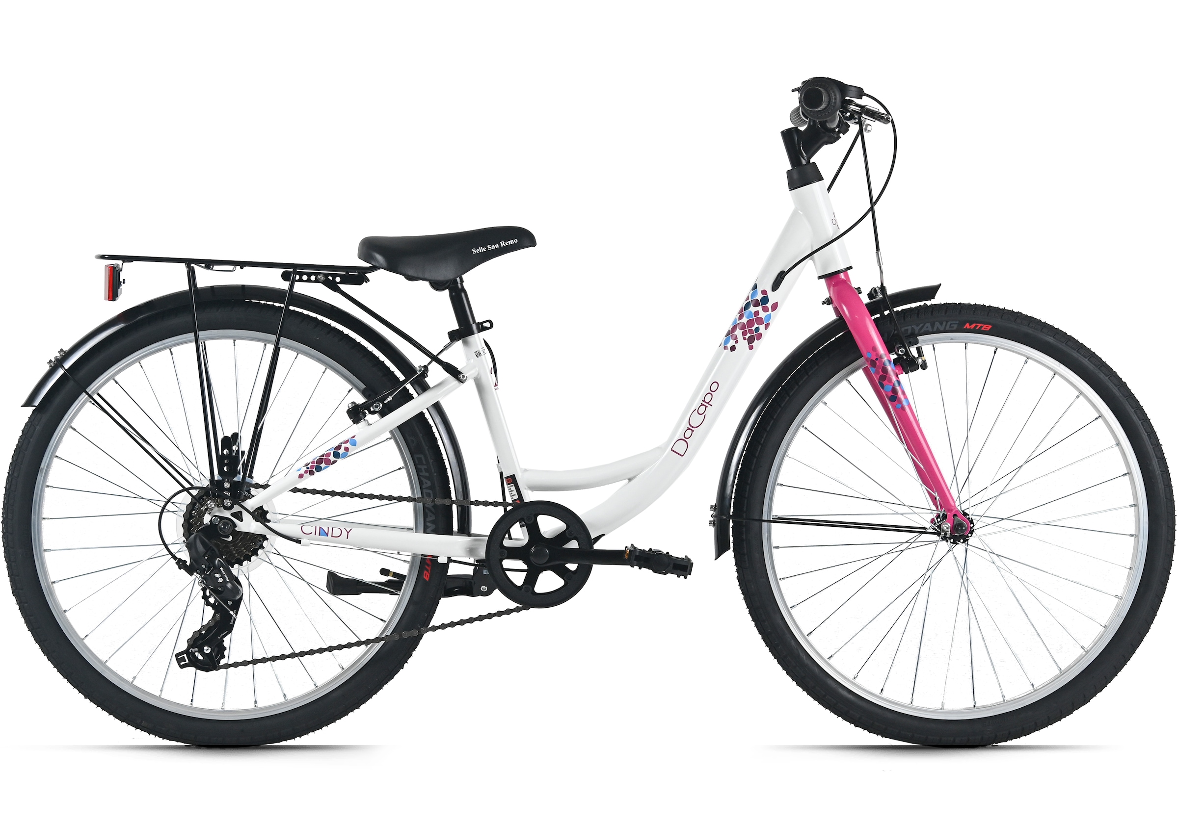 Dacapo Kinderfahrrad »DaCapo Kinderfahrrad 24" Cindy 7 Gänge - Ab 8 Jahre« 7 Gang Kettenschaltung
