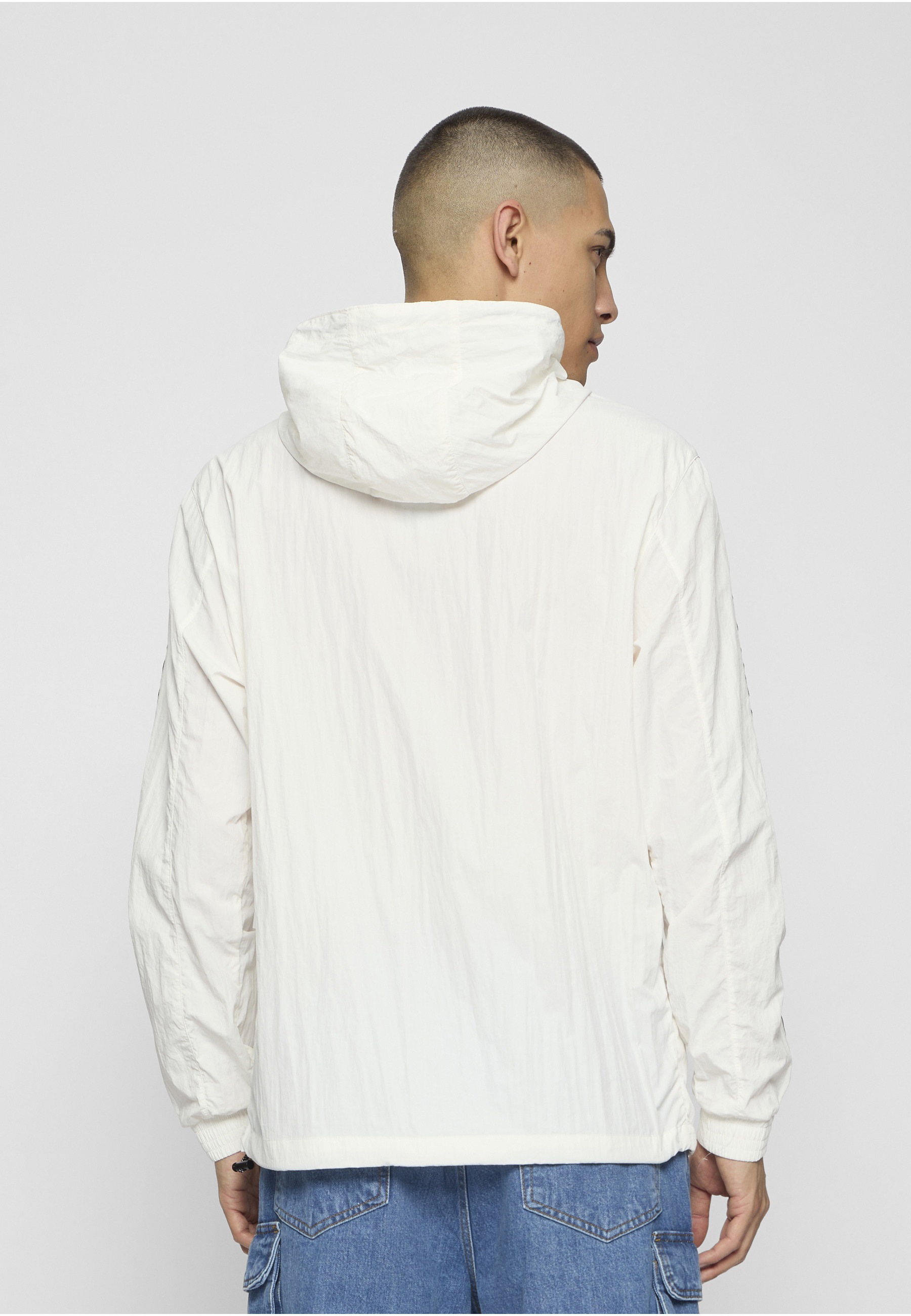 URBAN CLASSICS Windbreaker »Urban Classics Herren Crinkle Nylon Pull Over Jacket« 1 Stk. tlg. mit Kapuze