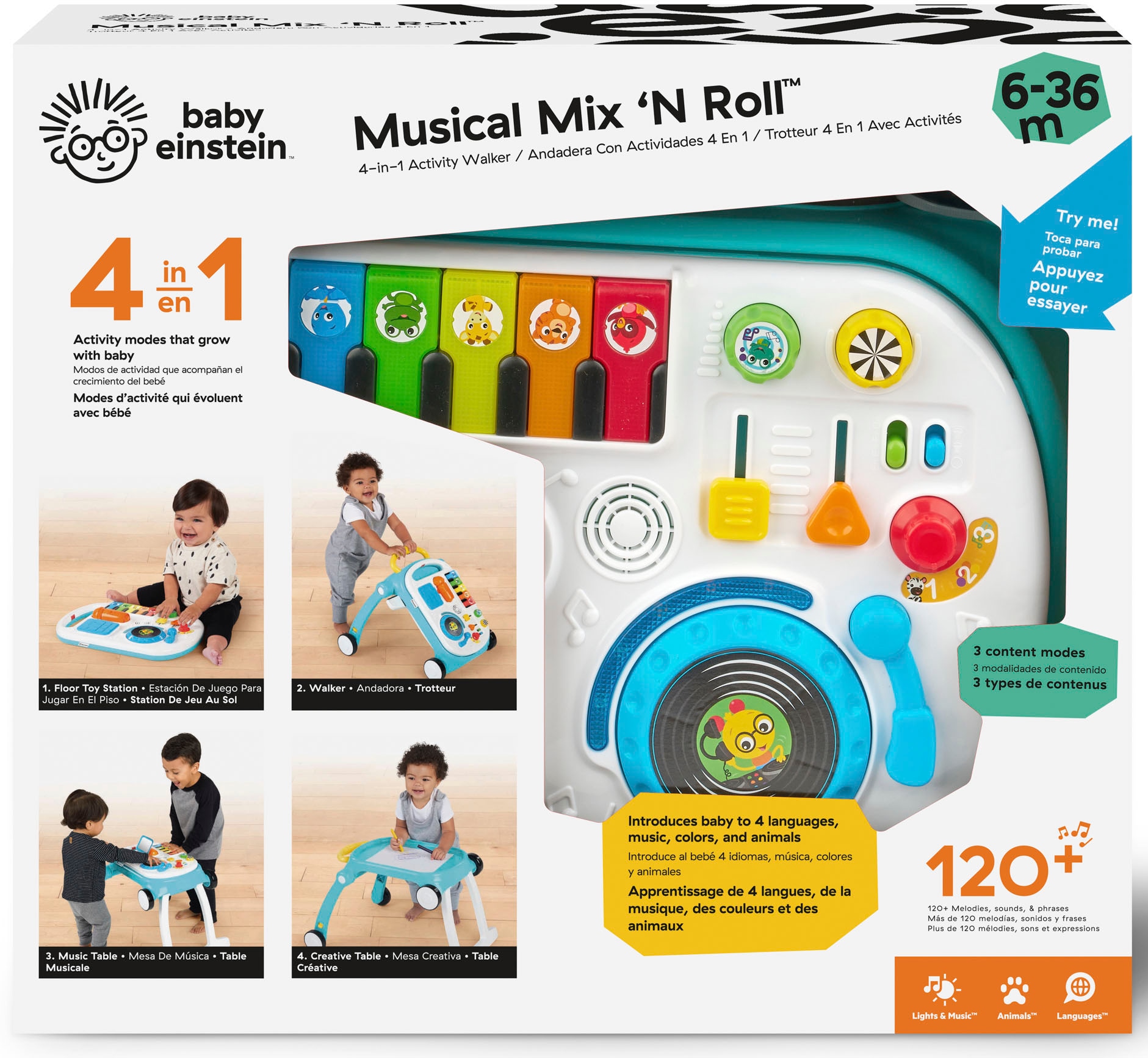 Baby Einstein Lauflernwagen »Musical Mix ‘N Roll«, mit Licht und Sound