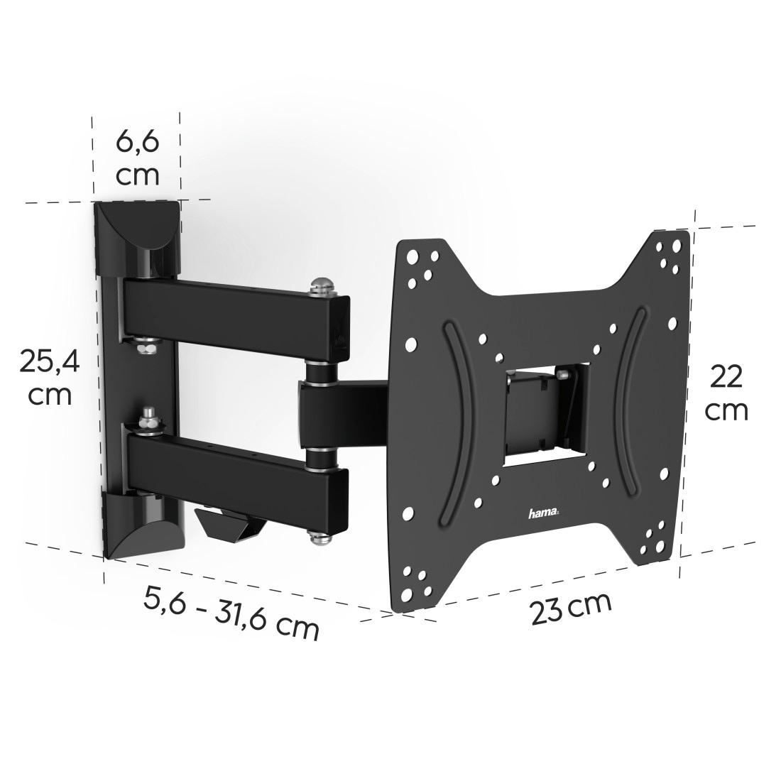 Hama TV-Wandhalterung »Halterung, schwenkbar, neigbar, ausziehbar von 48 - 122 (19" - 48")«, bis 122 cm Zoll, max. 20 kg