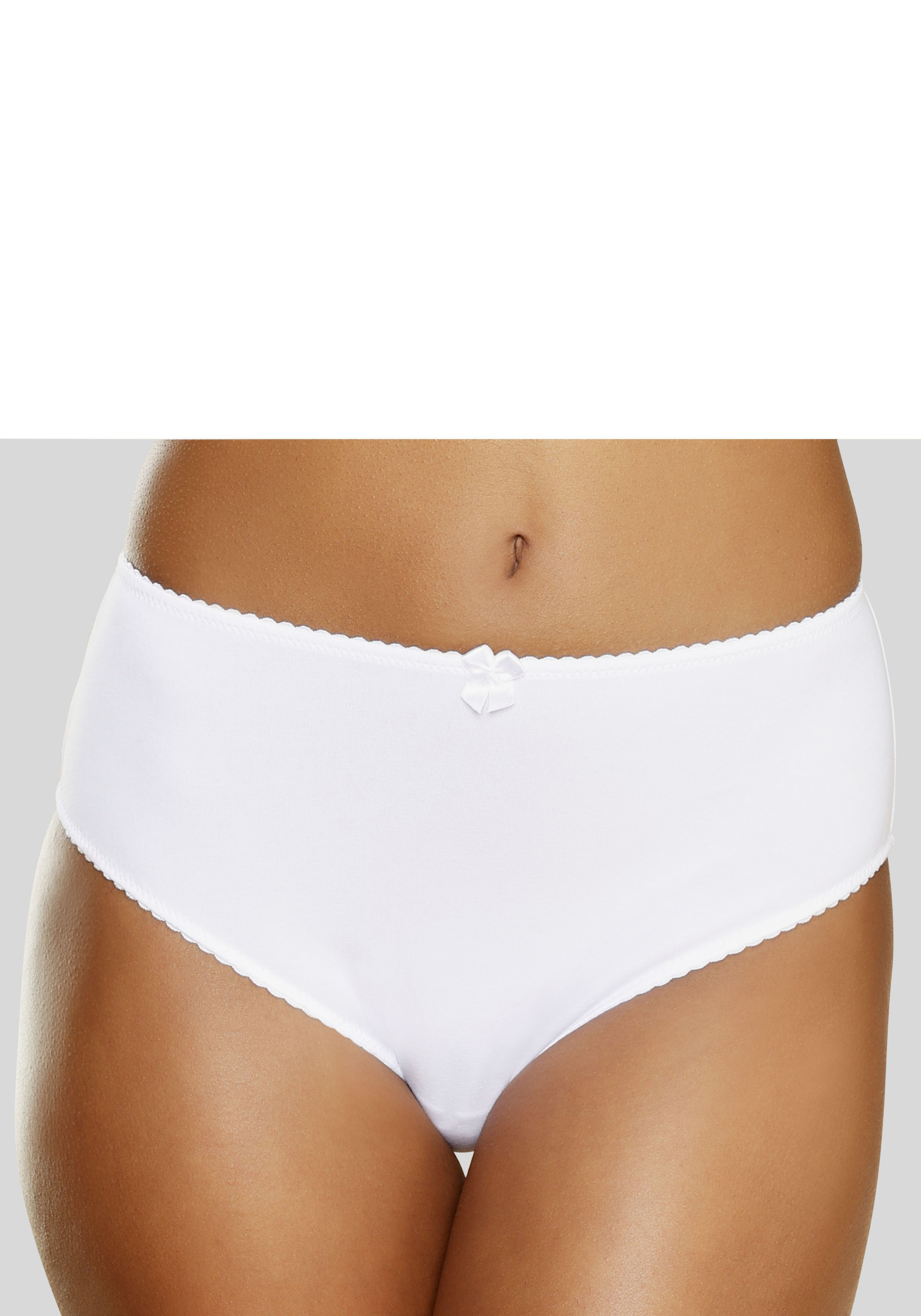 Nuance by Lascana Slip hoch geschnittener Slip, aus Baumwolle, als Wäsche-Set kombinierbar