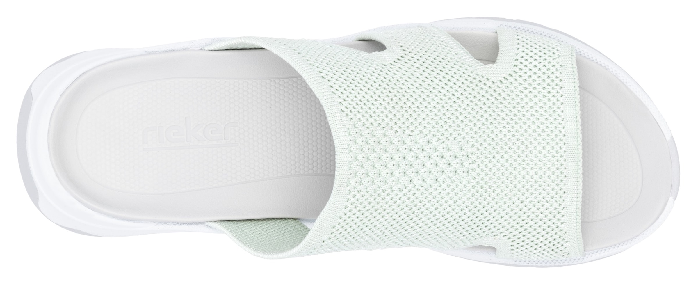 RIEKER Sport Pantolette »vegan«, Sommerschuh, Hausschuh, Keilabsatz, in der Maschine waschbar