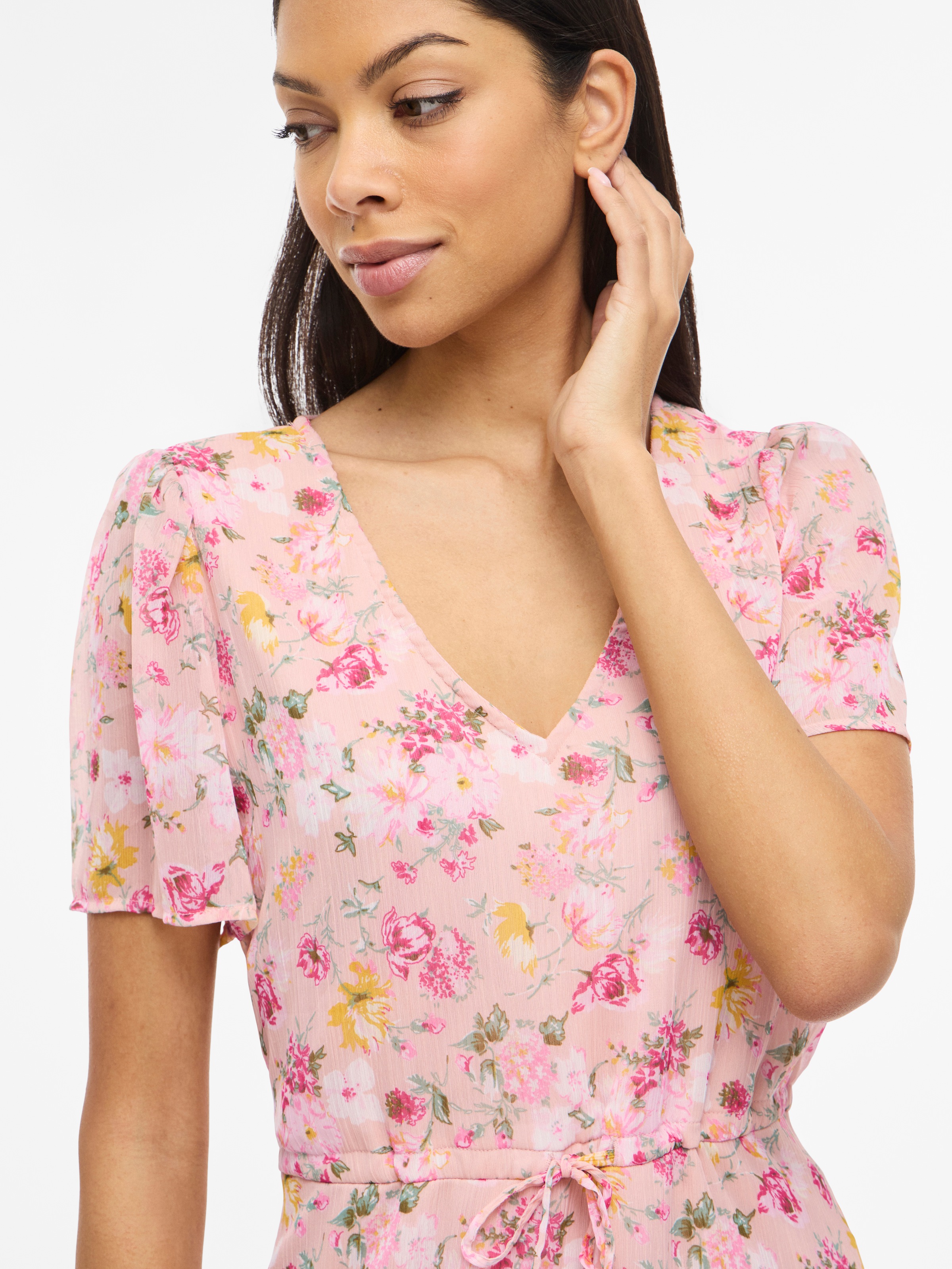 Vila Minikleid "VIFALIA V-NECK S/S SHORT DRESS- NOOS" Sommerkleid günstig online kaufen