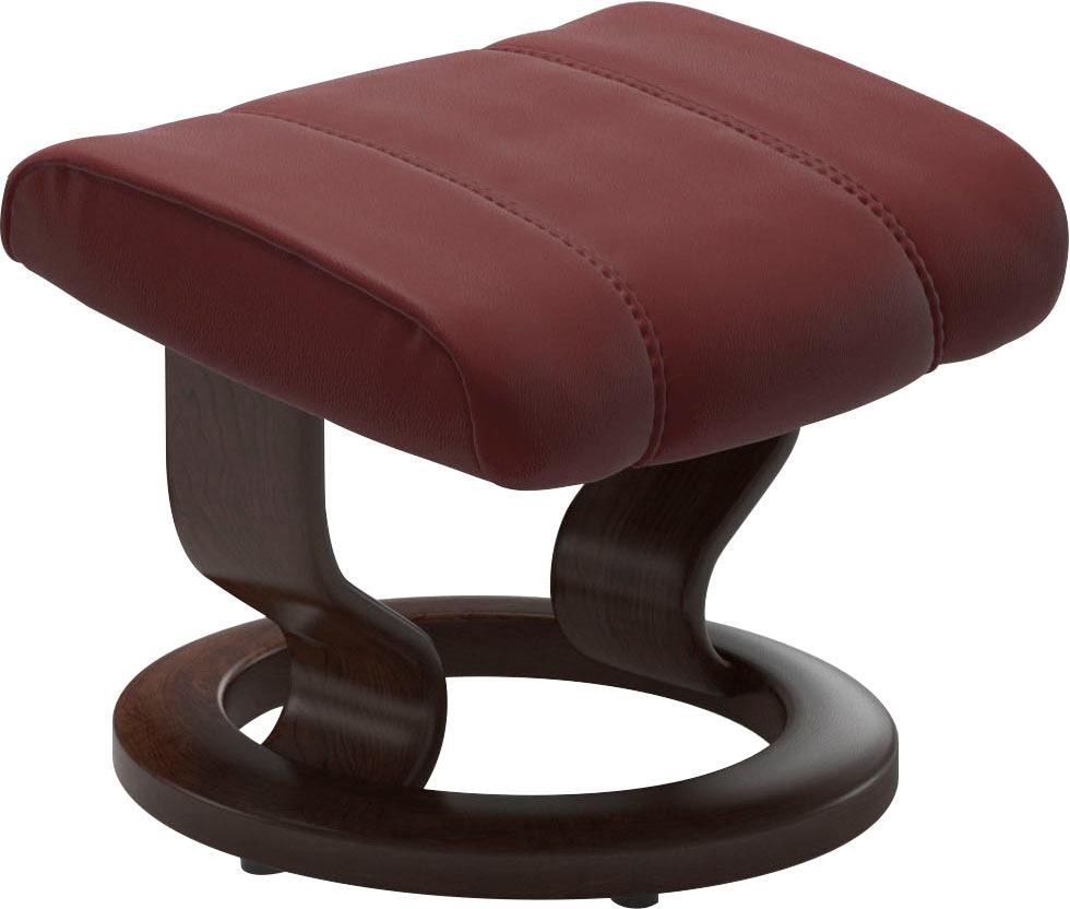 Fußhocker STRESSLESS "Consul", rot (cherry paloma), B:54cm H:38cm T:39cm, Leder BATICK: BATICK ist ein leicht korrigiertes, durchgefärbtes und genarbtes Möbelleder, bei dem die meisten Unebenheiten und Spuren in der Regel entfernt wurden.;Leder PALOMA: PA
