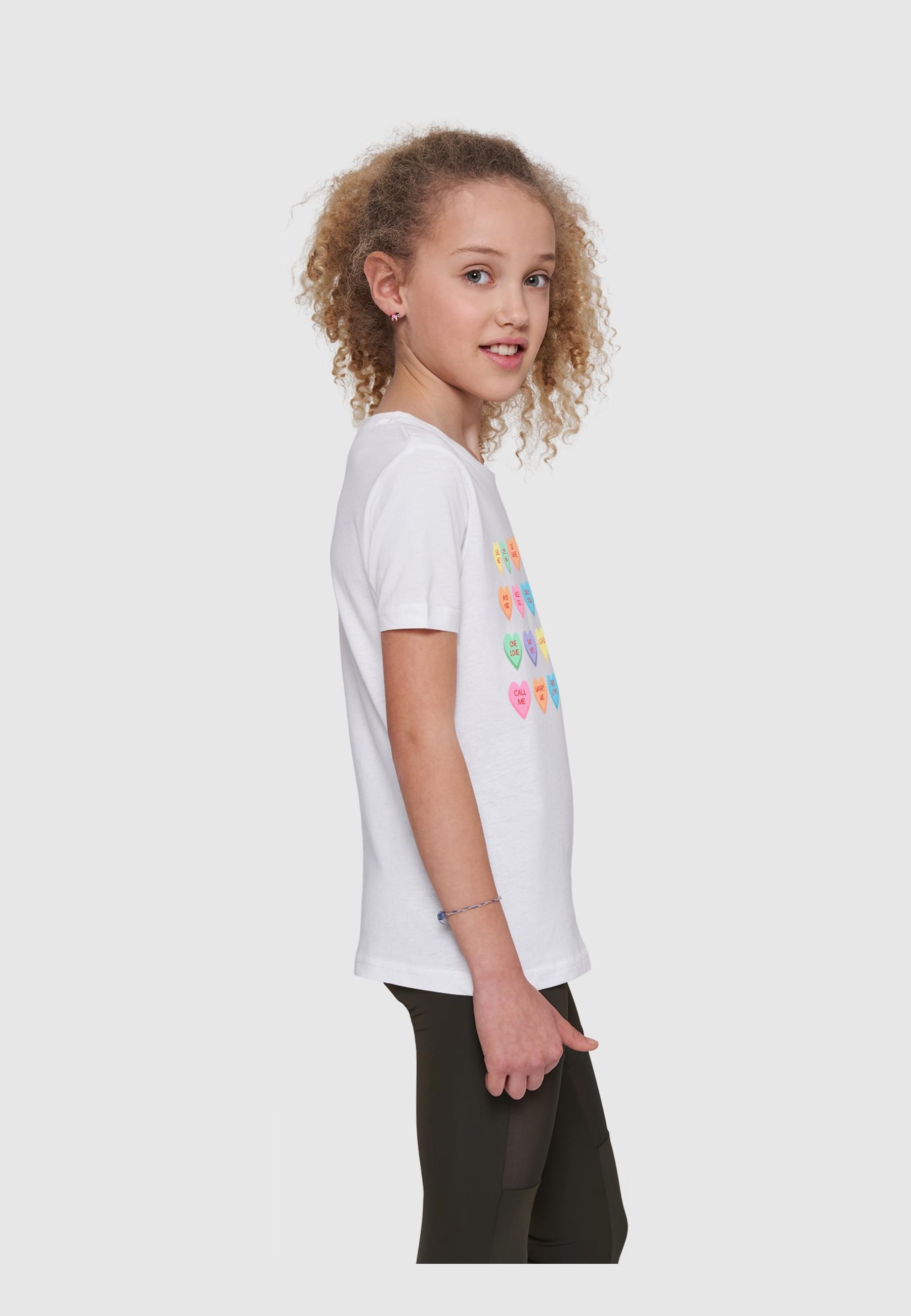 MisterTee T-Shirt »MisterTee Damen Kids Sweet Heart Candy Tee«, (1 tlg.)