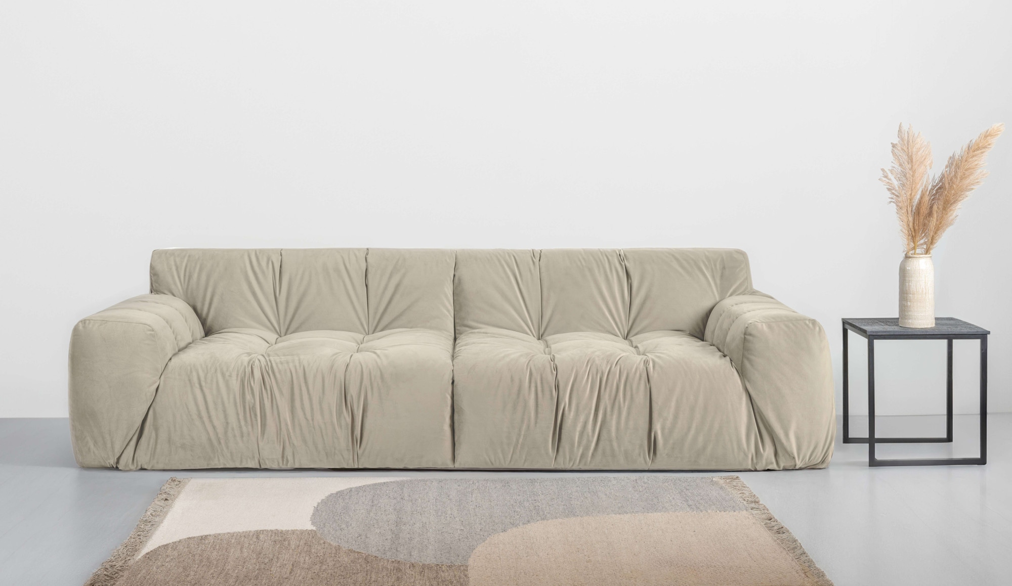 Home affaire 3-Sitzer "Calmara, Breite 286 cm, weicher Lounge-Sitzkomfort" günstig online kaufen