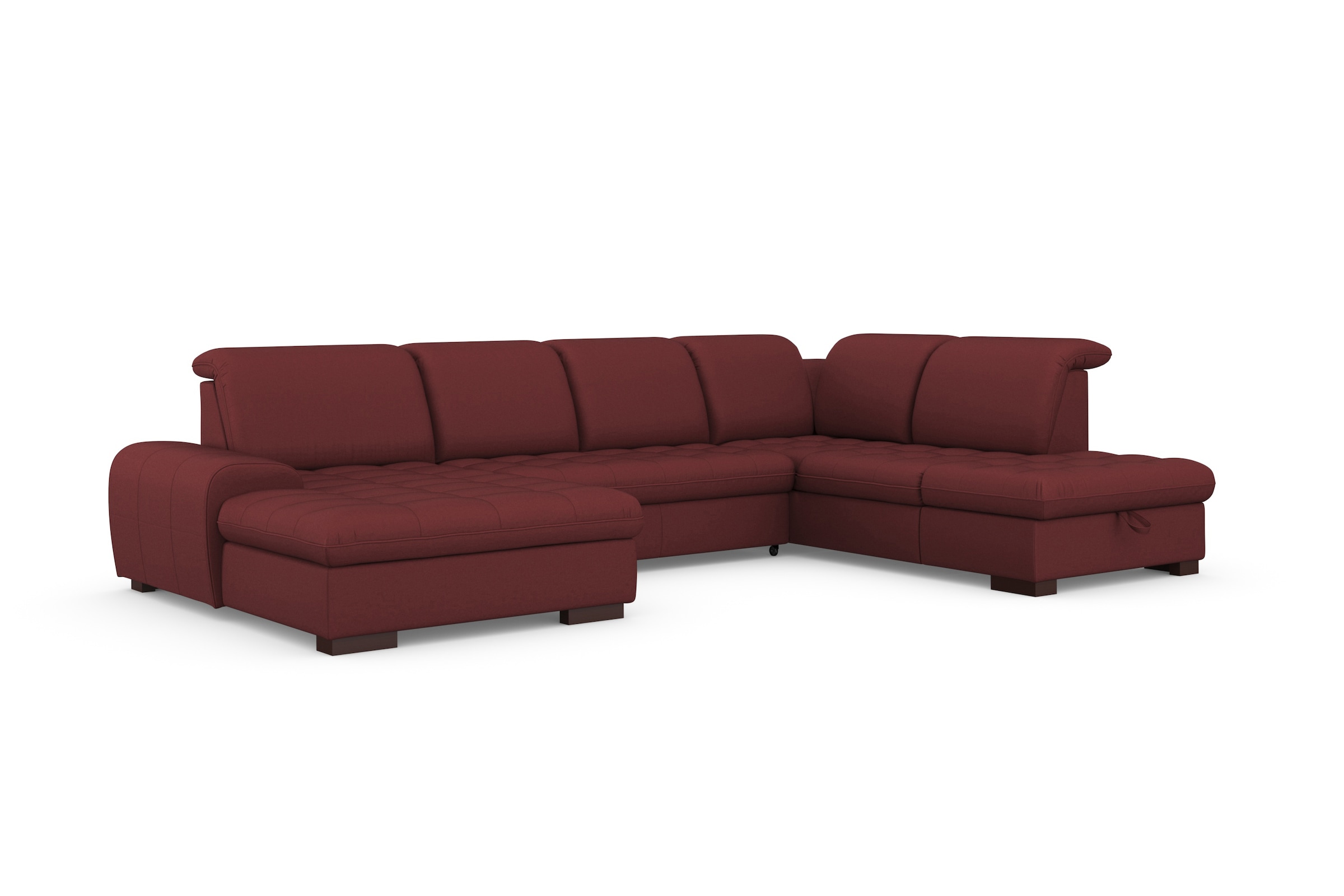 sit&more Wohnlandschaft »Luxor U-Form«, wahlweise mit Bettfunktion, Bettkasten und Kopfteilverstellung