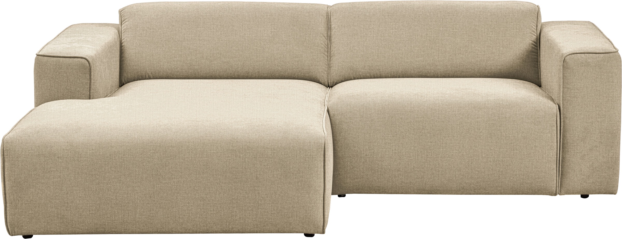 andas Ecksofa »Noord«, mit Kedernaht, Breite 234 cm, Cord, Struktur, Webstoff