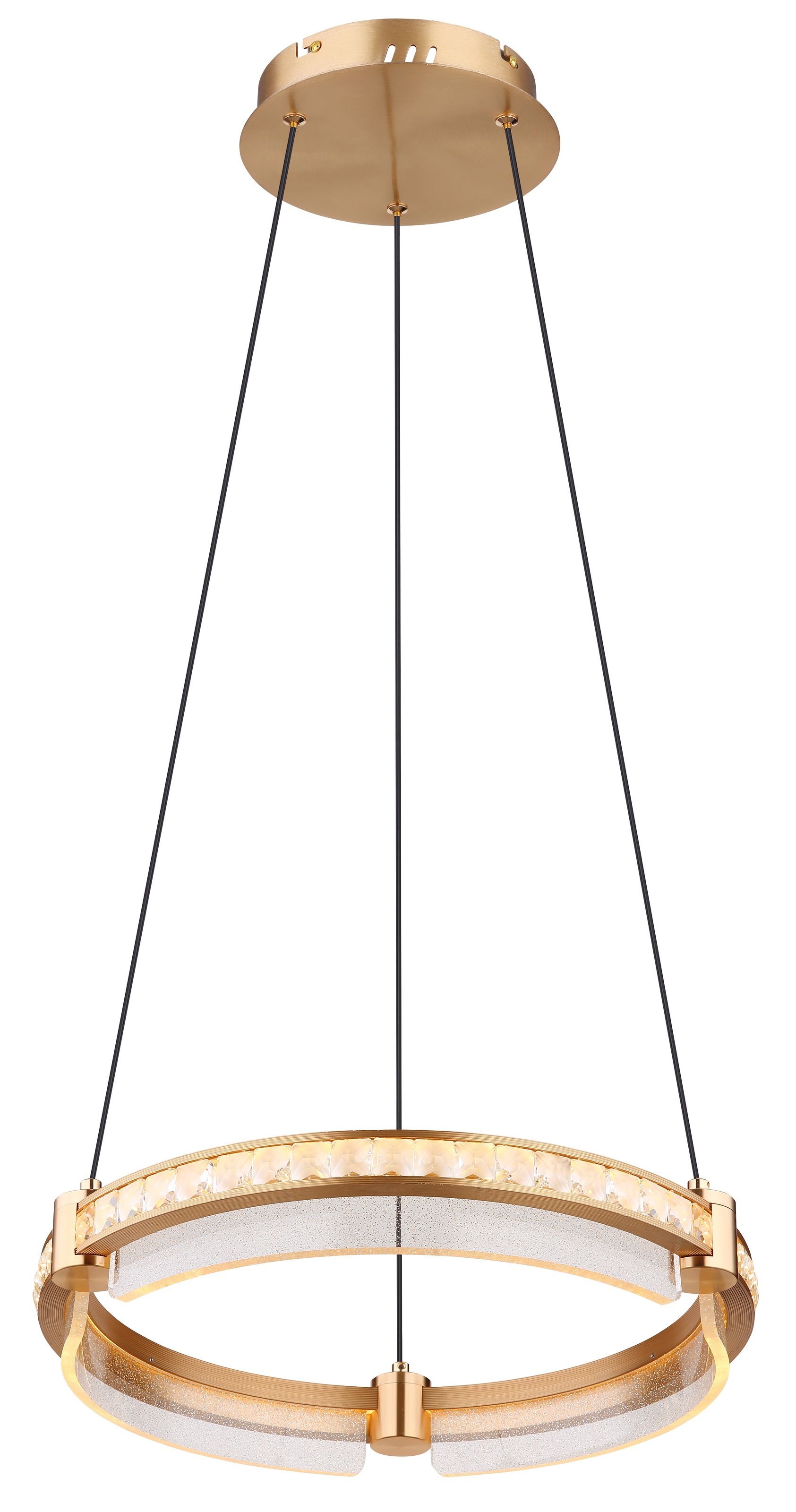 GLOBO LIGHTING Hängeleuchte »BLONDIE« LED-Modul 1 Stk. Hängeleuchte Gold, Kristalle/Acryl klar, dimmbar, LED 36W