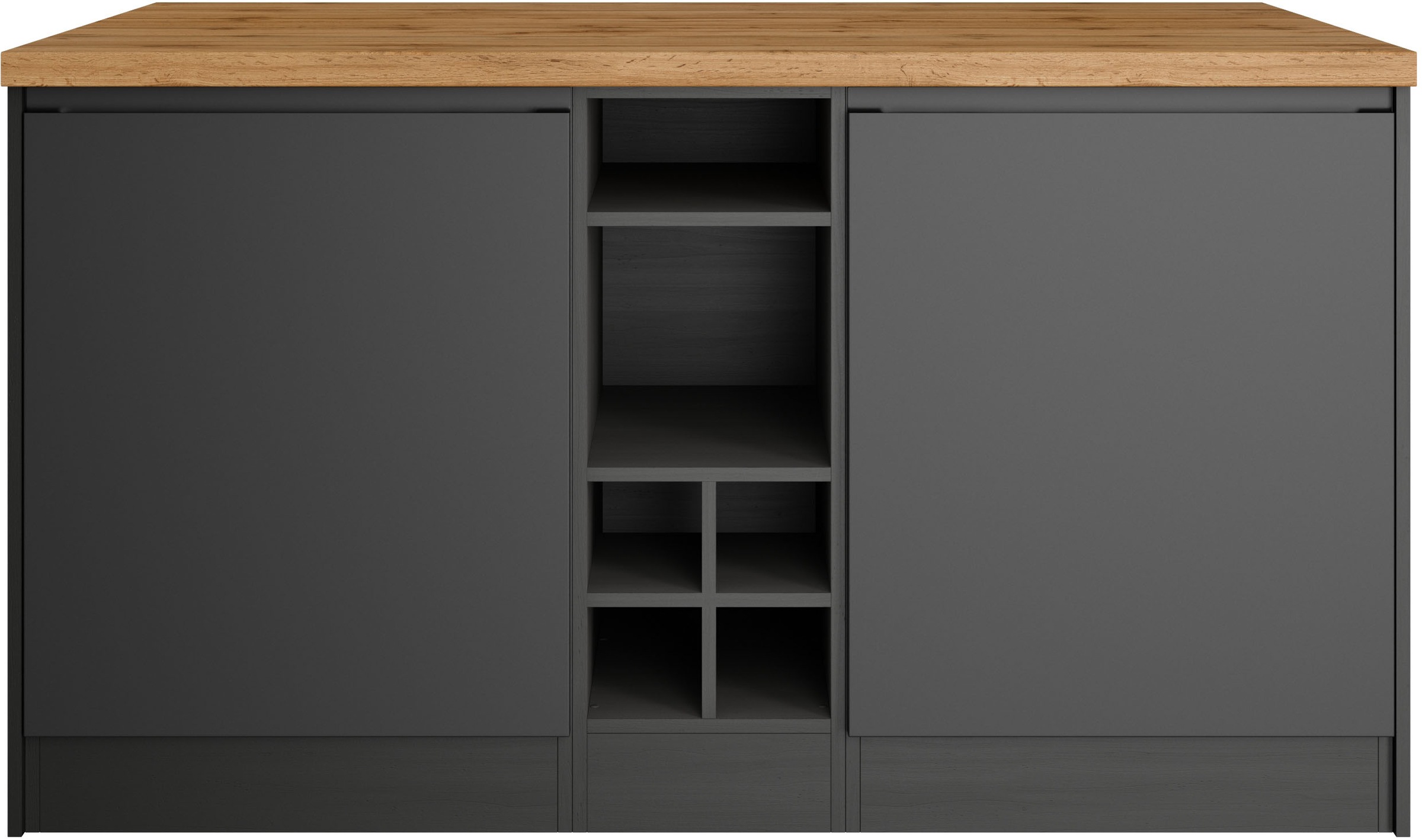 Thumbnail - KOCHSTATION Kücheninsel "KS-Bruneck, Breite 153 cm" MDF-Fronten, Arbeitsplatte 38mm stark