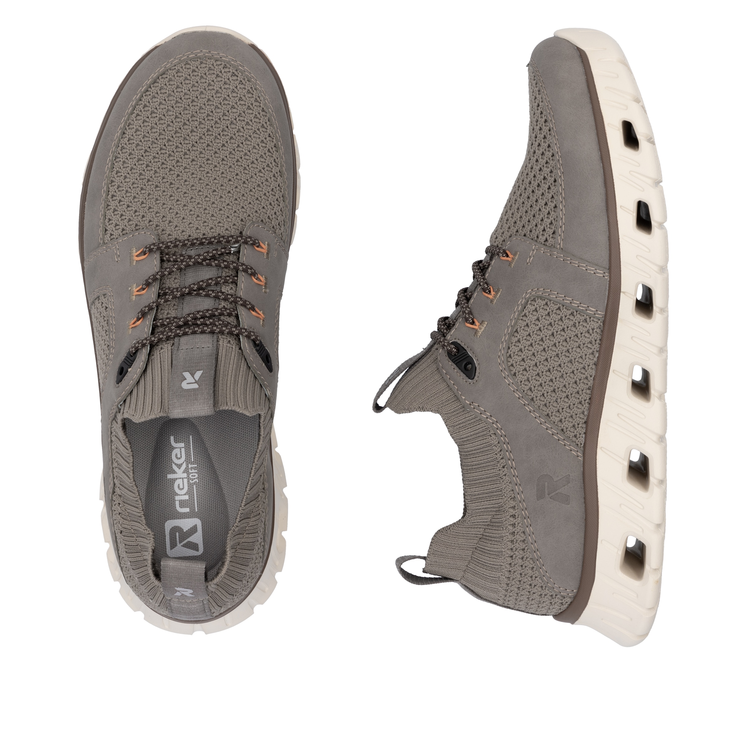 RIEKER Sport Slip-On Sneaker, Halbschuh, Freizeitschuh, Slipper mit modischer Laufsohle