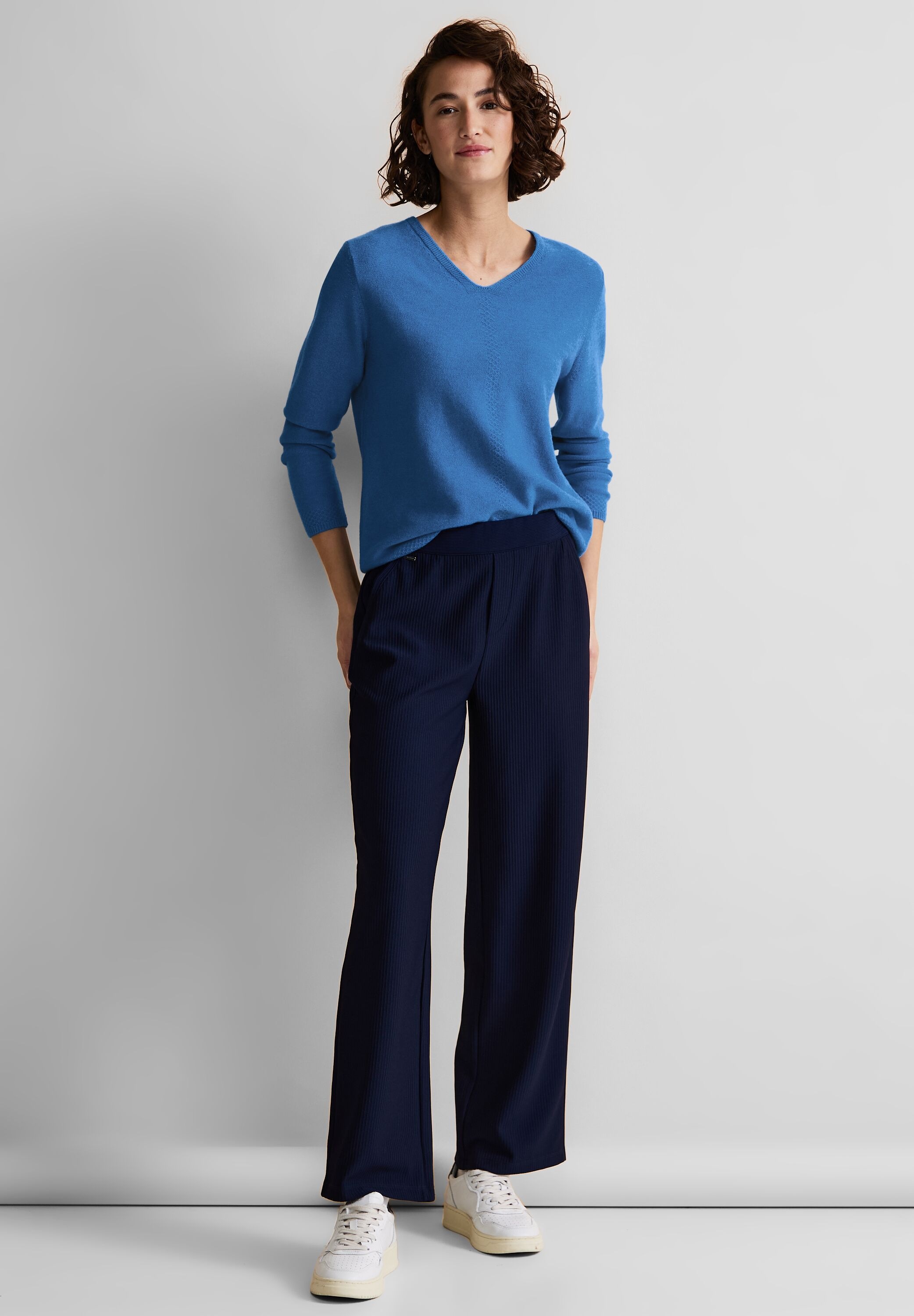 STREET ONE BAUR kaufen V-Ausschnitt-Pullover, in Optik | Melange