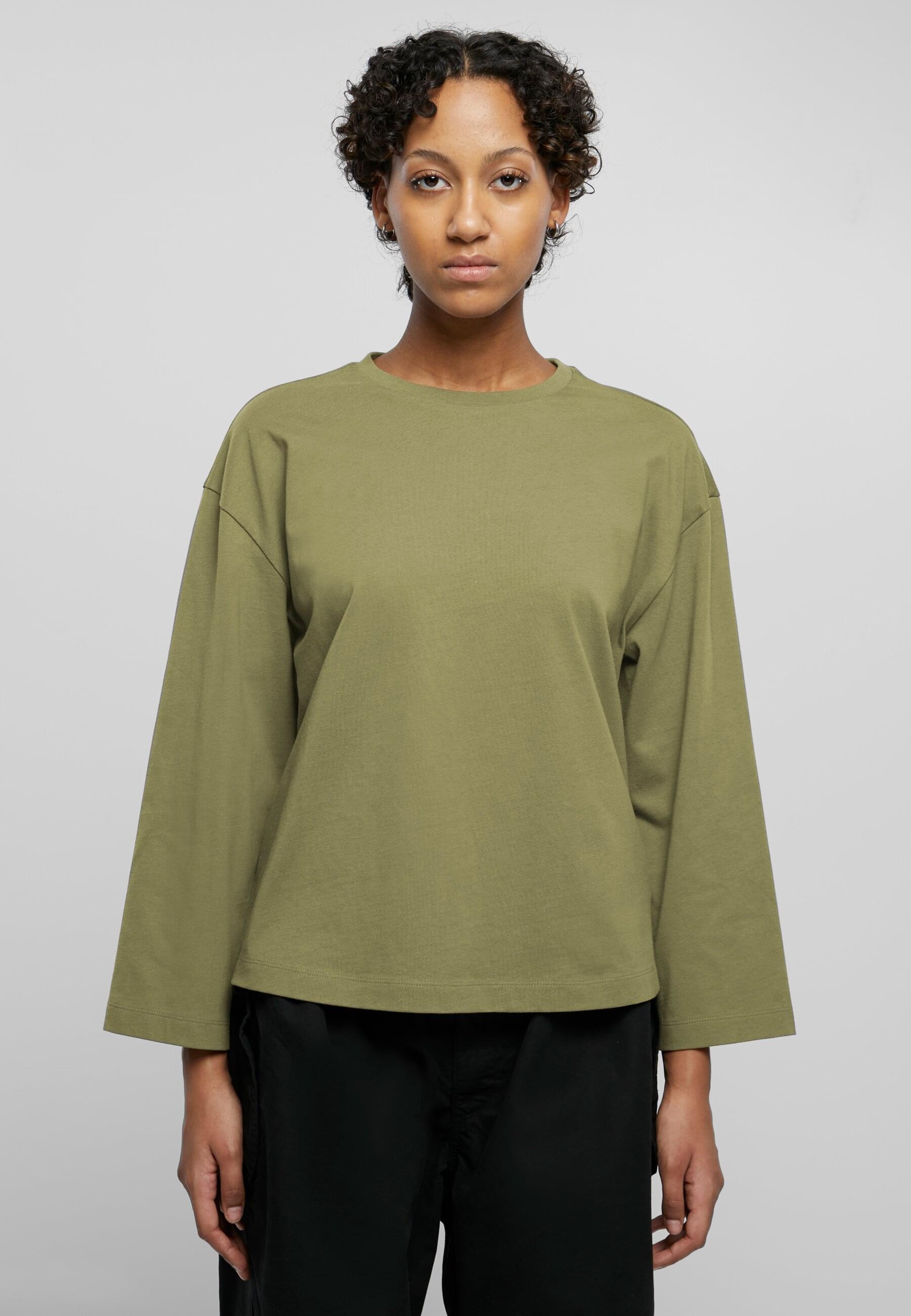 URBAN CLASSICS Longsleeve »Urban Classics Damen Ladies Organic Oversized Longsleeve« 1 Stk. tlg.