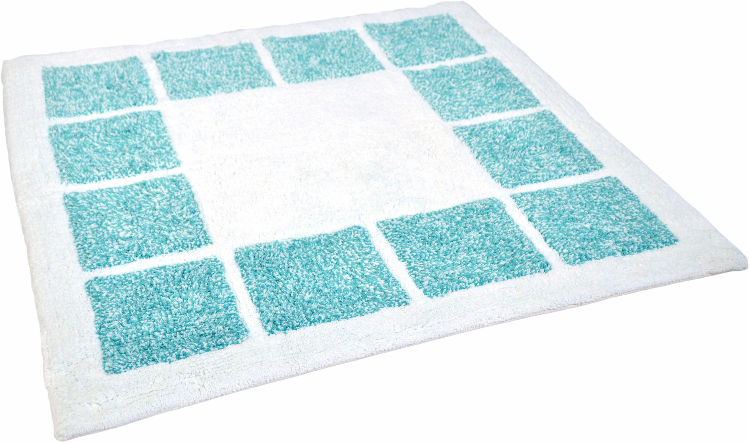 MESANA Badematte "Karo Melange" Höhe 15 mm rutschhemmend beschichtet fußbod günstig online kaufen