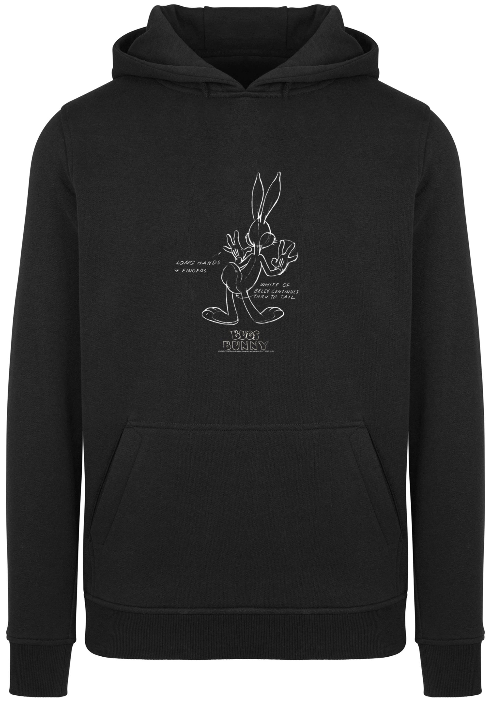 F4NT4STIC Kapuzenpullover »Looney Tunes Bugs Bunny White Belly«, Print