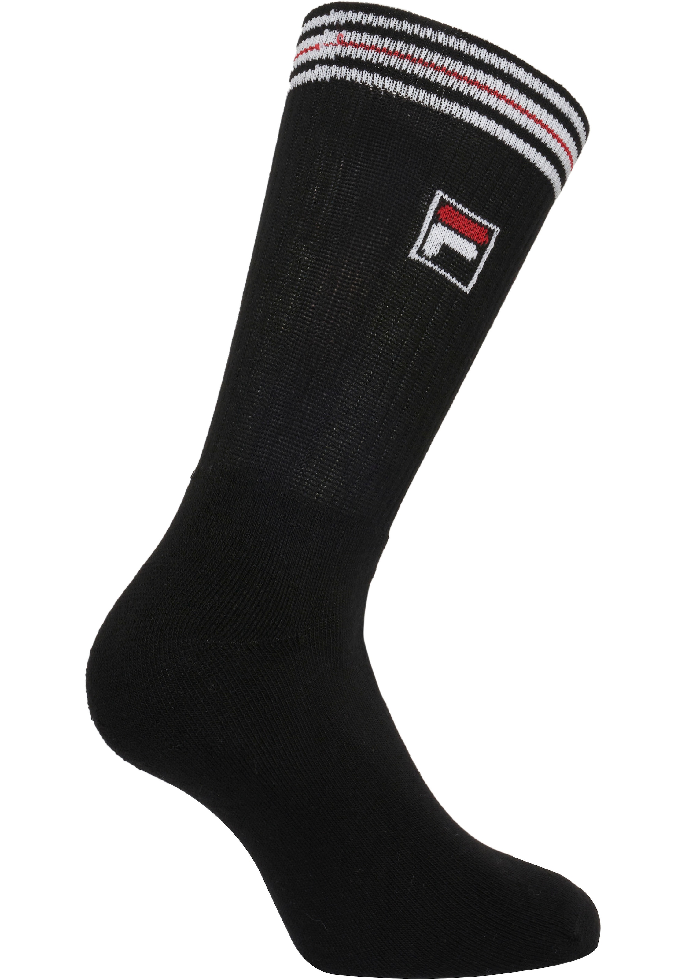 Fila Sportsocken »UNISEX TOP QUALITY FULL TERRY VINTAGE SOCKS«, (4 Paar), sportliches Design mit Logodetail