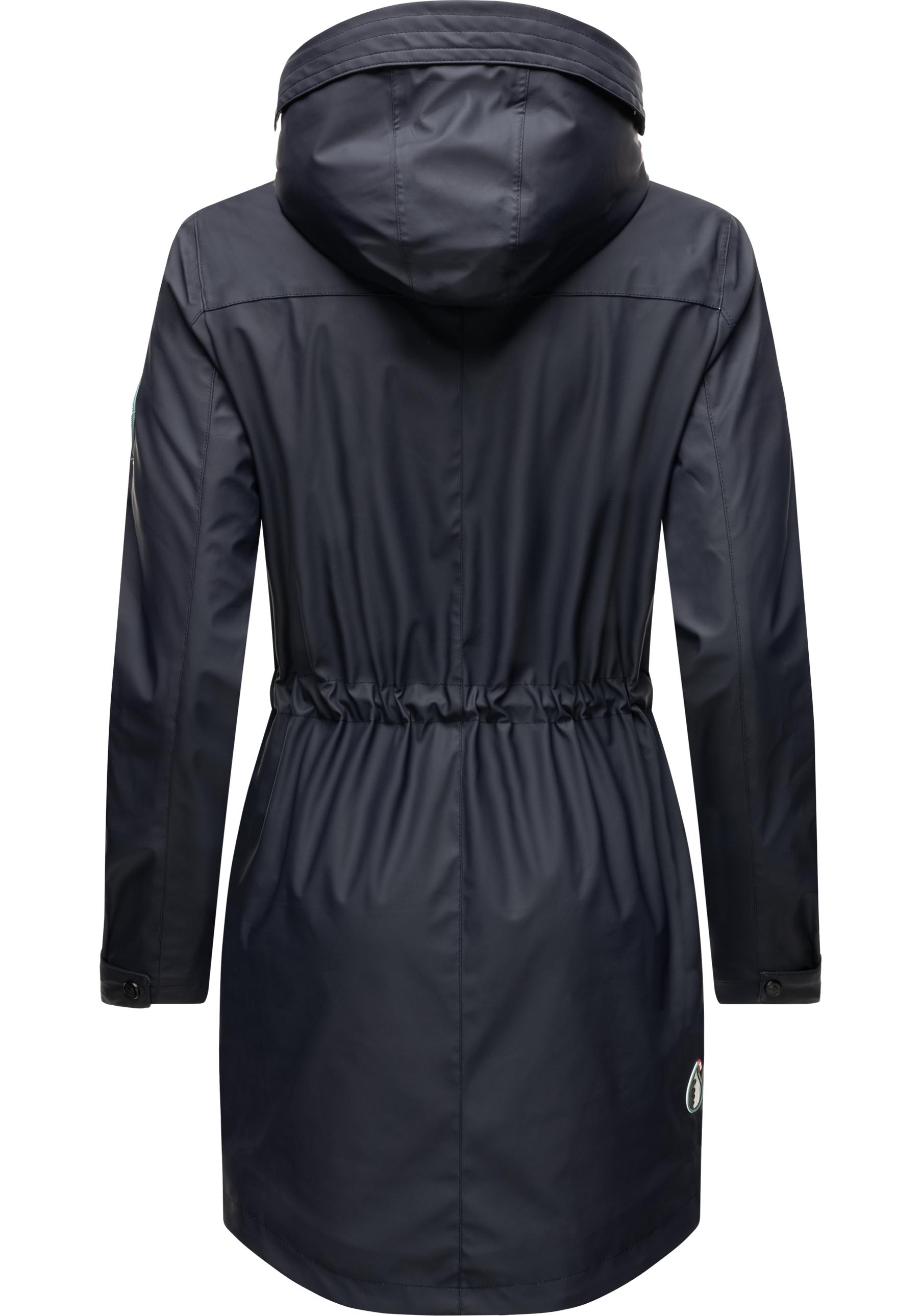 Thumbnail - Navahoo Outdoorjacke "Deike", mit Kapuze, modischer Damen Outdoor Regenmantel