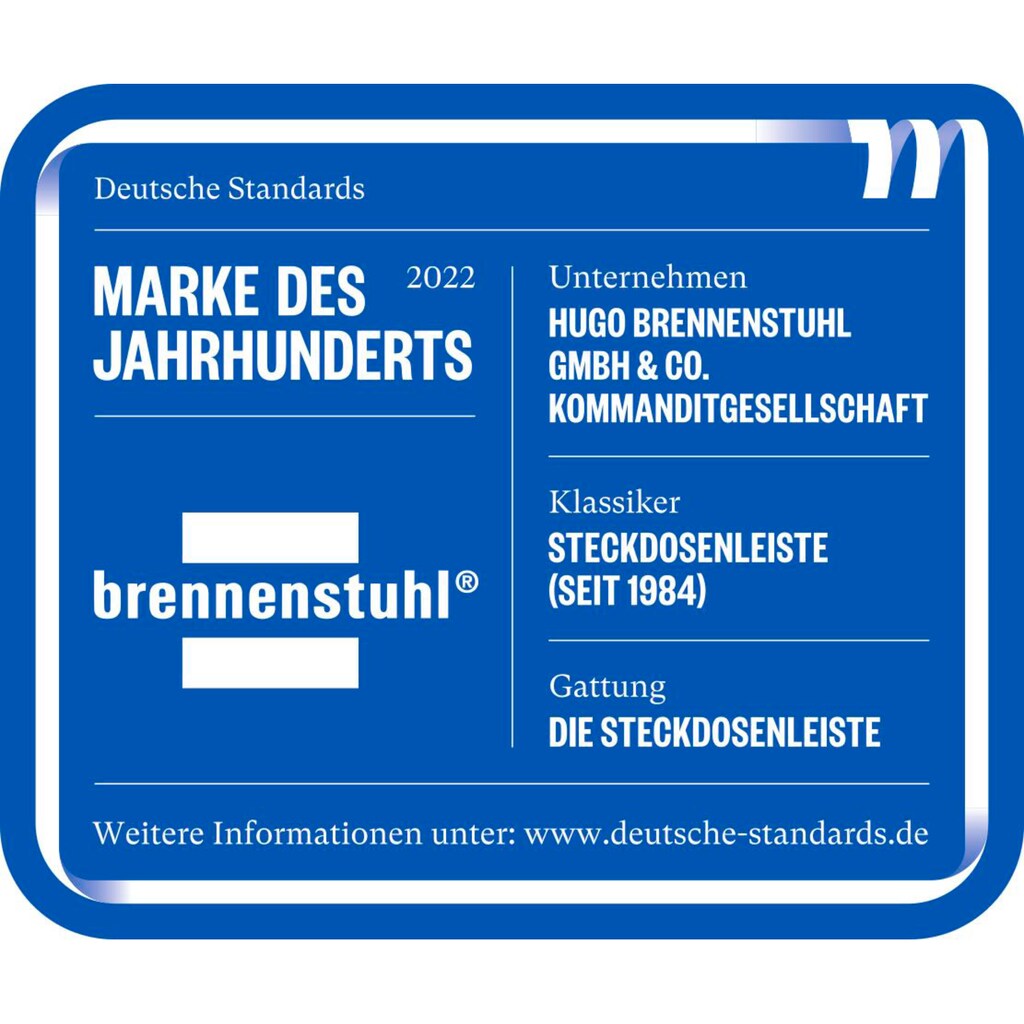 Brennenstuhl Steckdosenleiste »Premium-Line«, 8-fach, (Kabellänge 3 m)