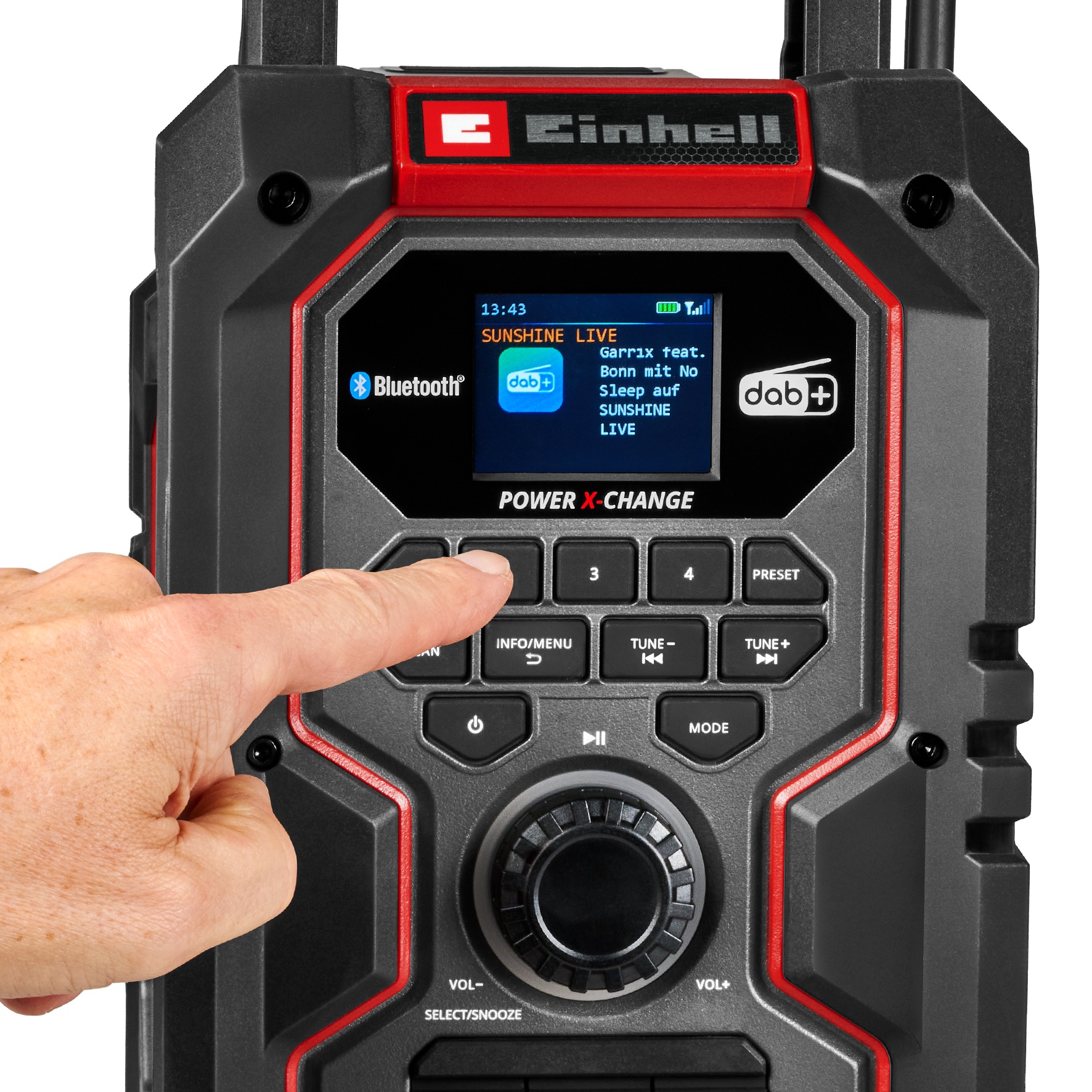Einhell Baustellenradio »TE-CR 18 Li DAB+/FM/BT - Solo«, (Digitalradio (DAB+)-FM-Tuner mit RDS 10 W), ohne Akku