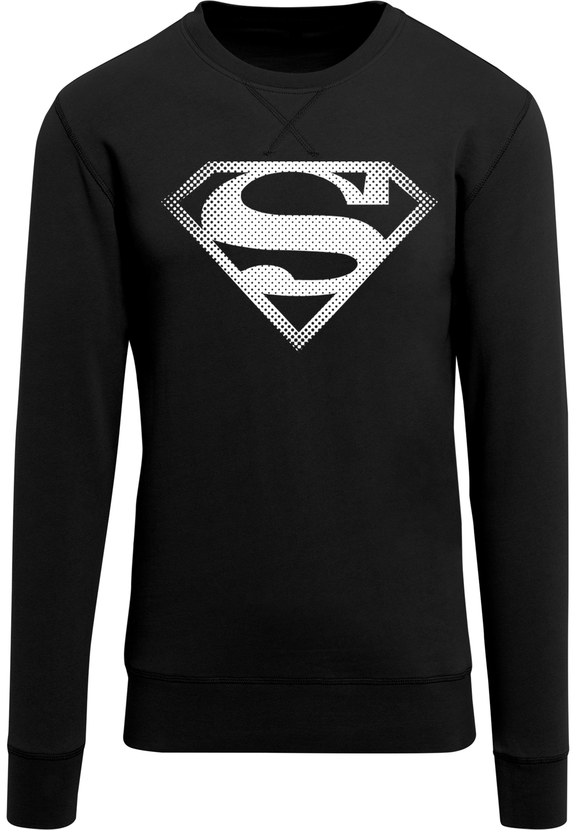 F4NT4STIC Rundhalspullover "F4NT4STIC Herren Superman Spot Logo with Light Crew sweatshirt"