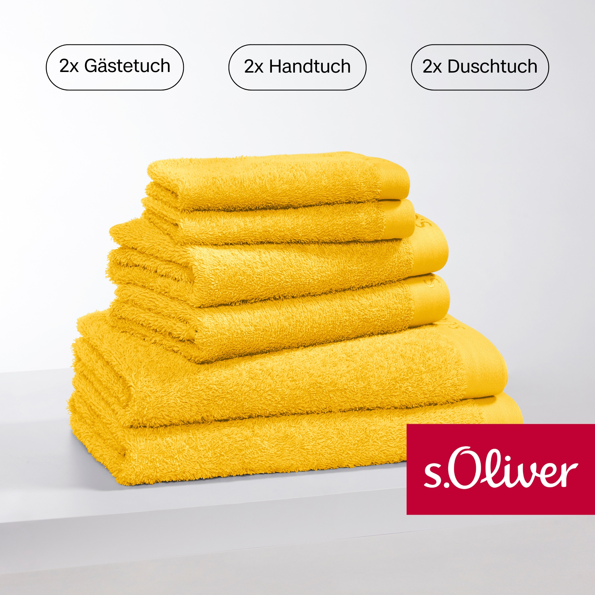 Handtuch Set »s. Oliver, besonders weich und saugfähig,«, (Set, 6 St., 2 Gästetücher...