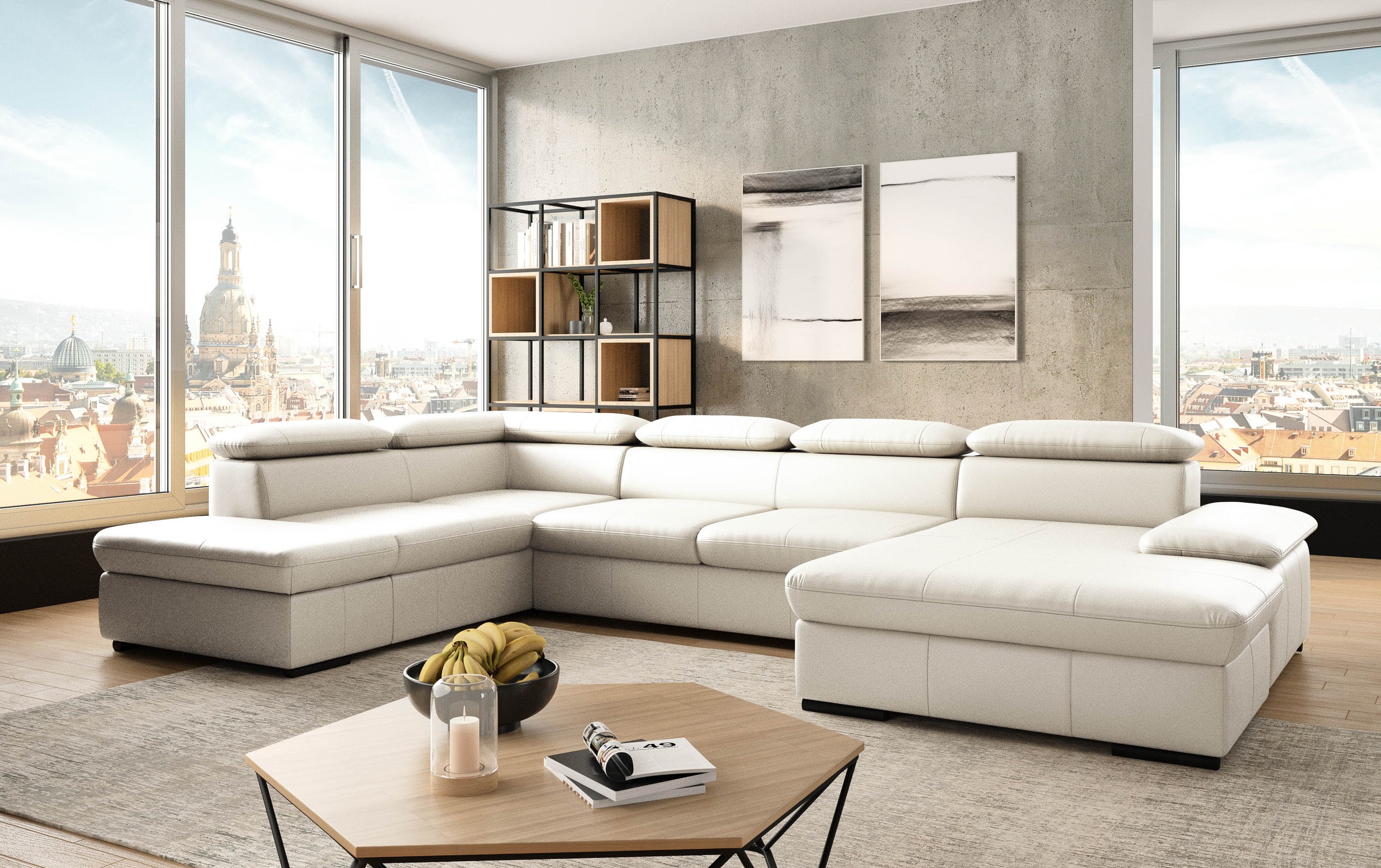 sit&more Wohnlandschaft »Alcudia U-Form«, wahlweise mit Bettfunktion