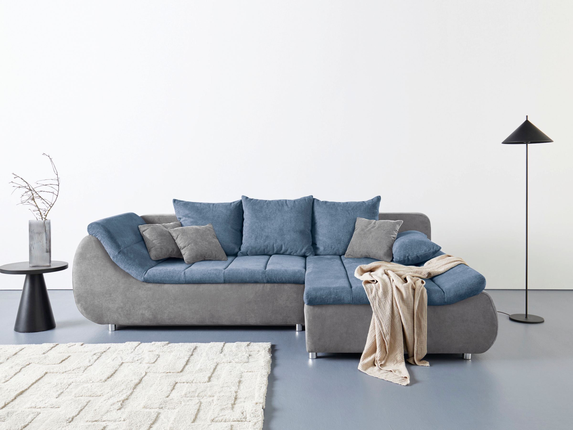 INOSIGN Ecksofa "Imola, elegant und modern, aktuelle Steppung im Sitz, bequ günstig online kaufen