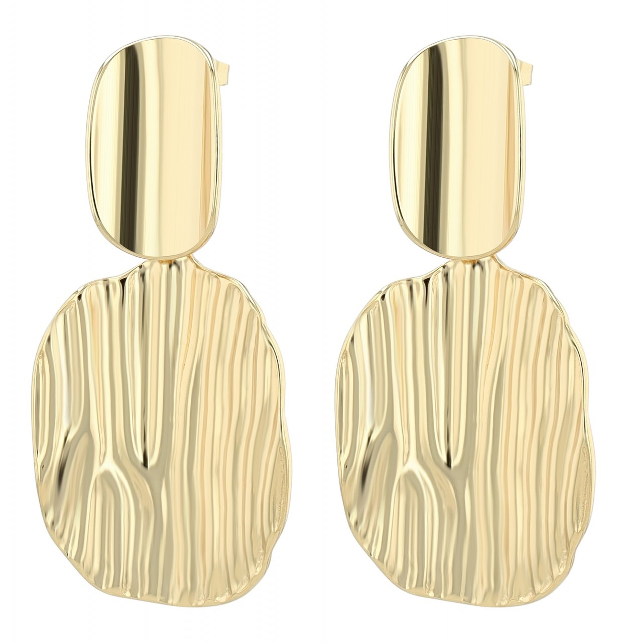 Paar Ohrhänger ADELIA´S "Damen Ohrstecker aus poliertem Edelstahl", silber, Ohrringe, Damen, Damen, Edelstahl 2