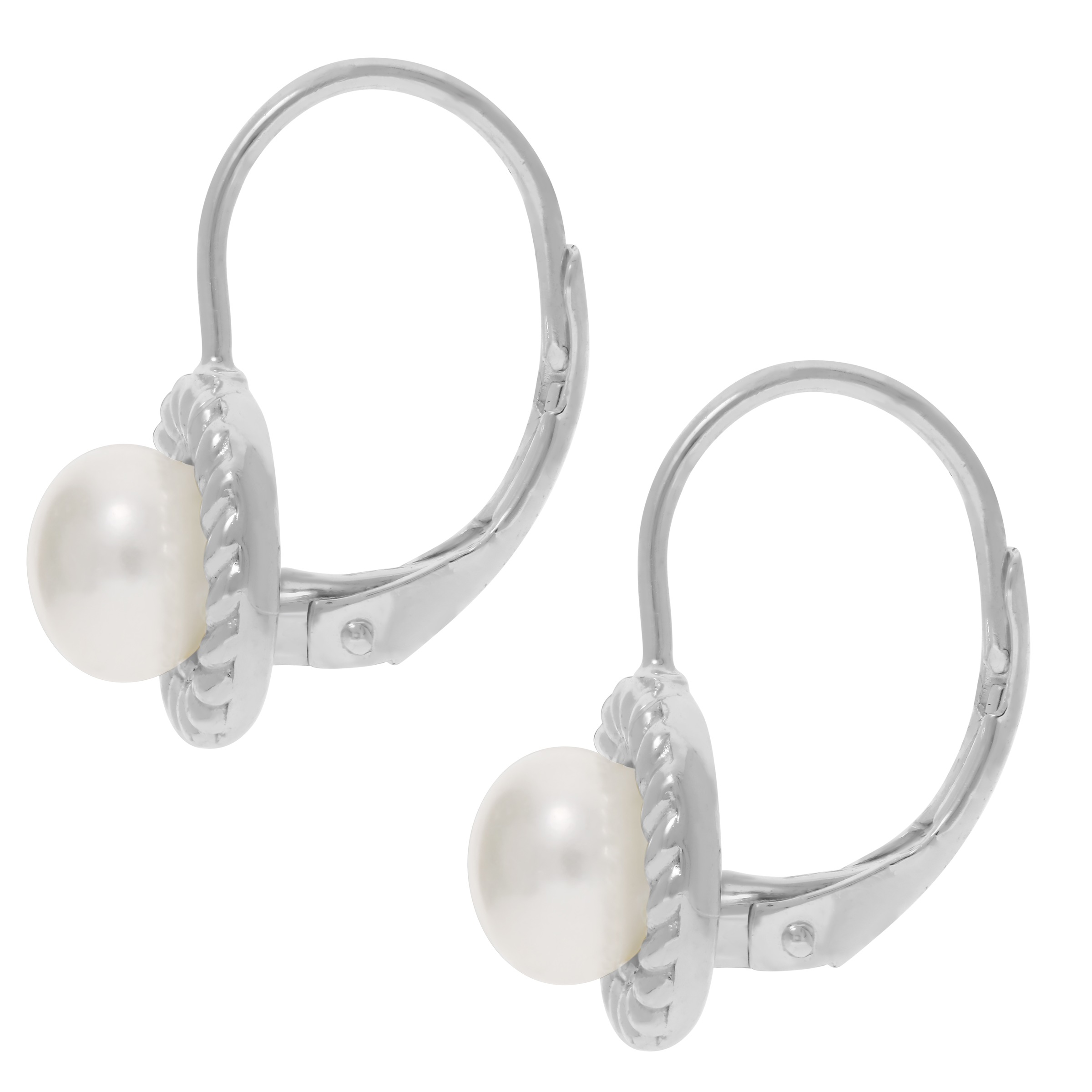 Firetti Paar Ohrhänger »Schmuck Geschenk Silber 925 Ohrschmuck Ohrringe Kreis rund« mit Süßwasserzuchtperle