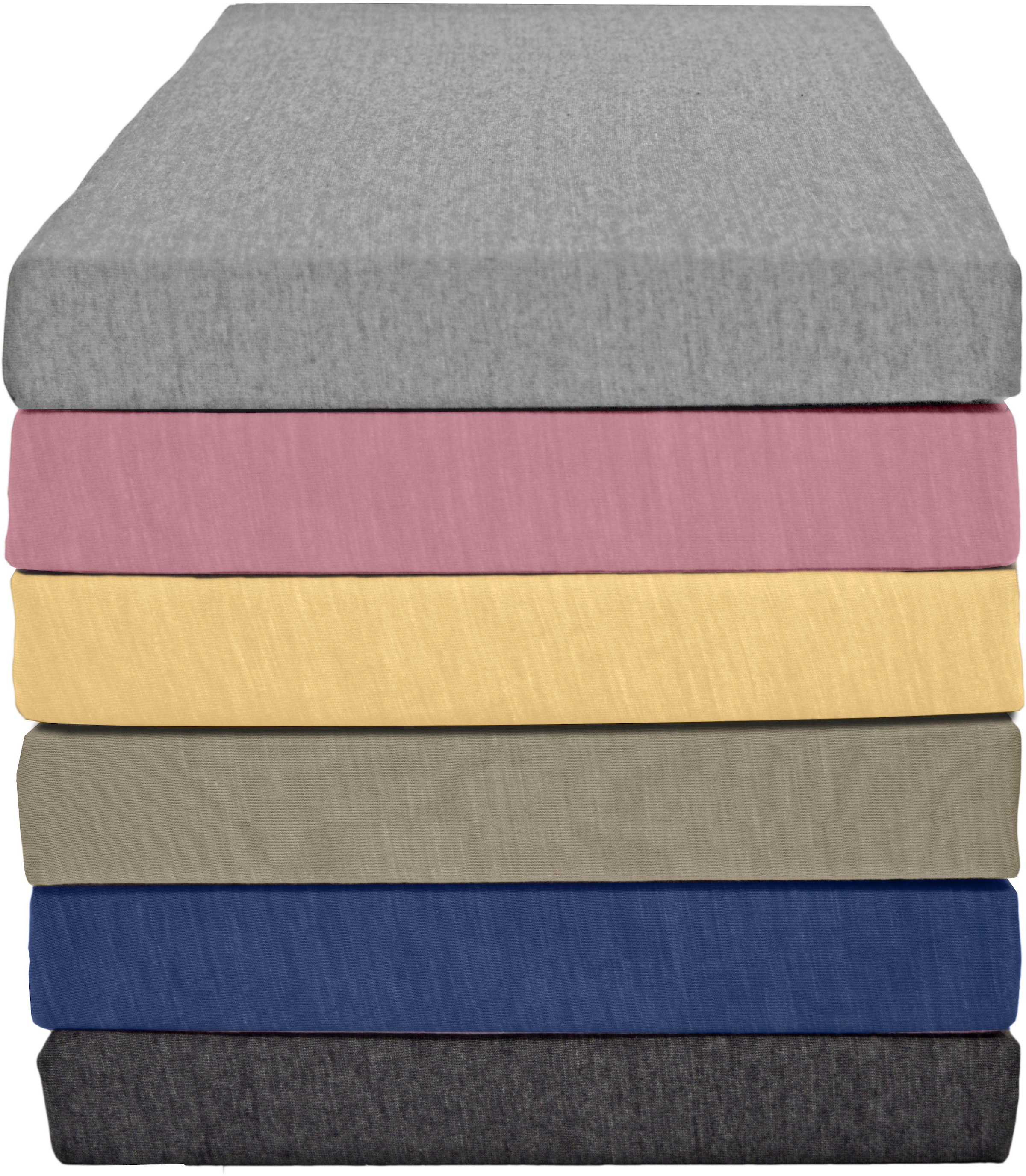 KUM Spannbettlaken "Polycotton Spannbetttuch" bis ca. 30 cm Matratzenhöhe, meliert
