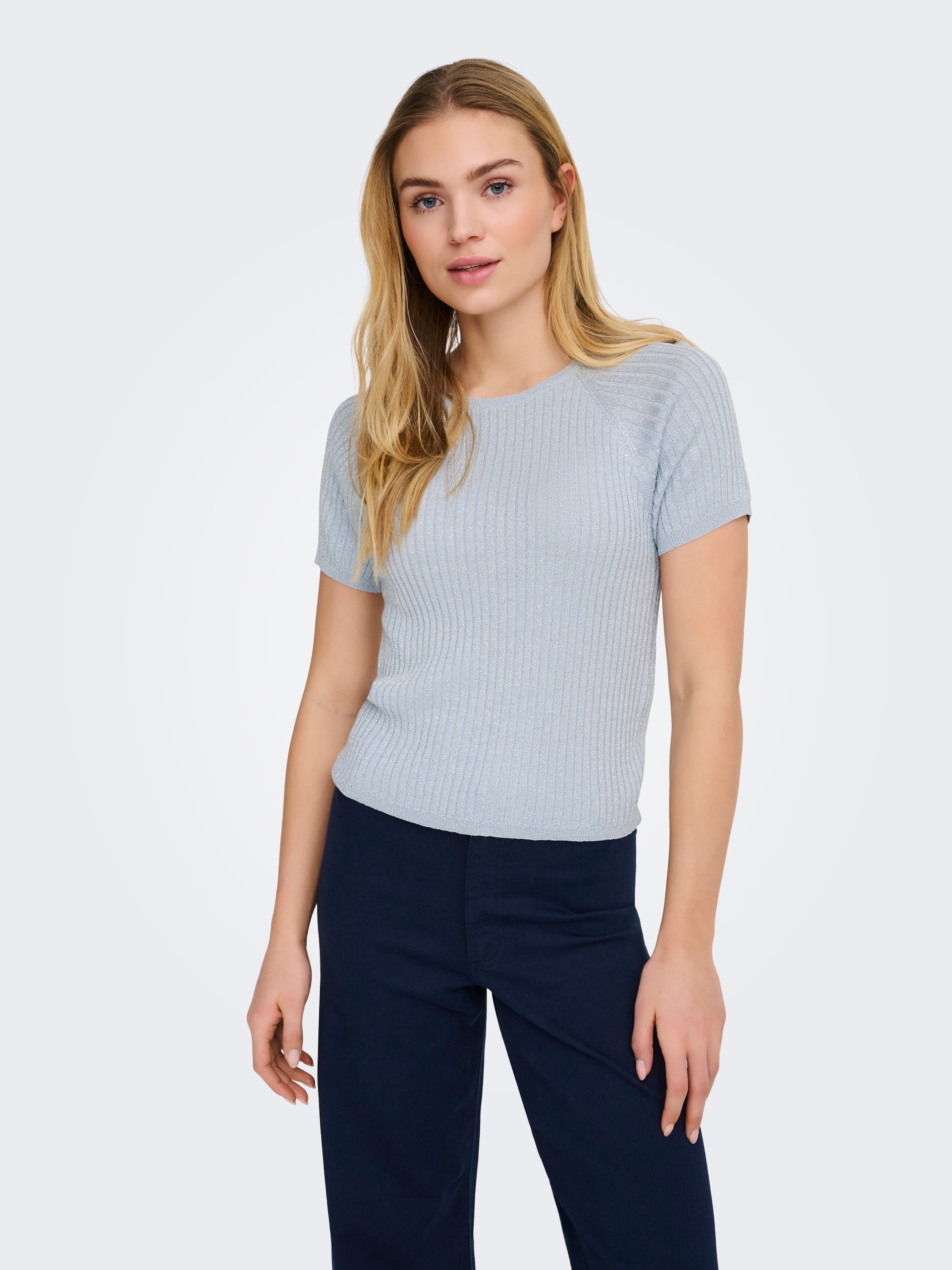 JDY Kurzarmpullover »JDYBODILLA S/S GLITTER PULLOVER KNT NOOS« mit Glitzer-Effekt