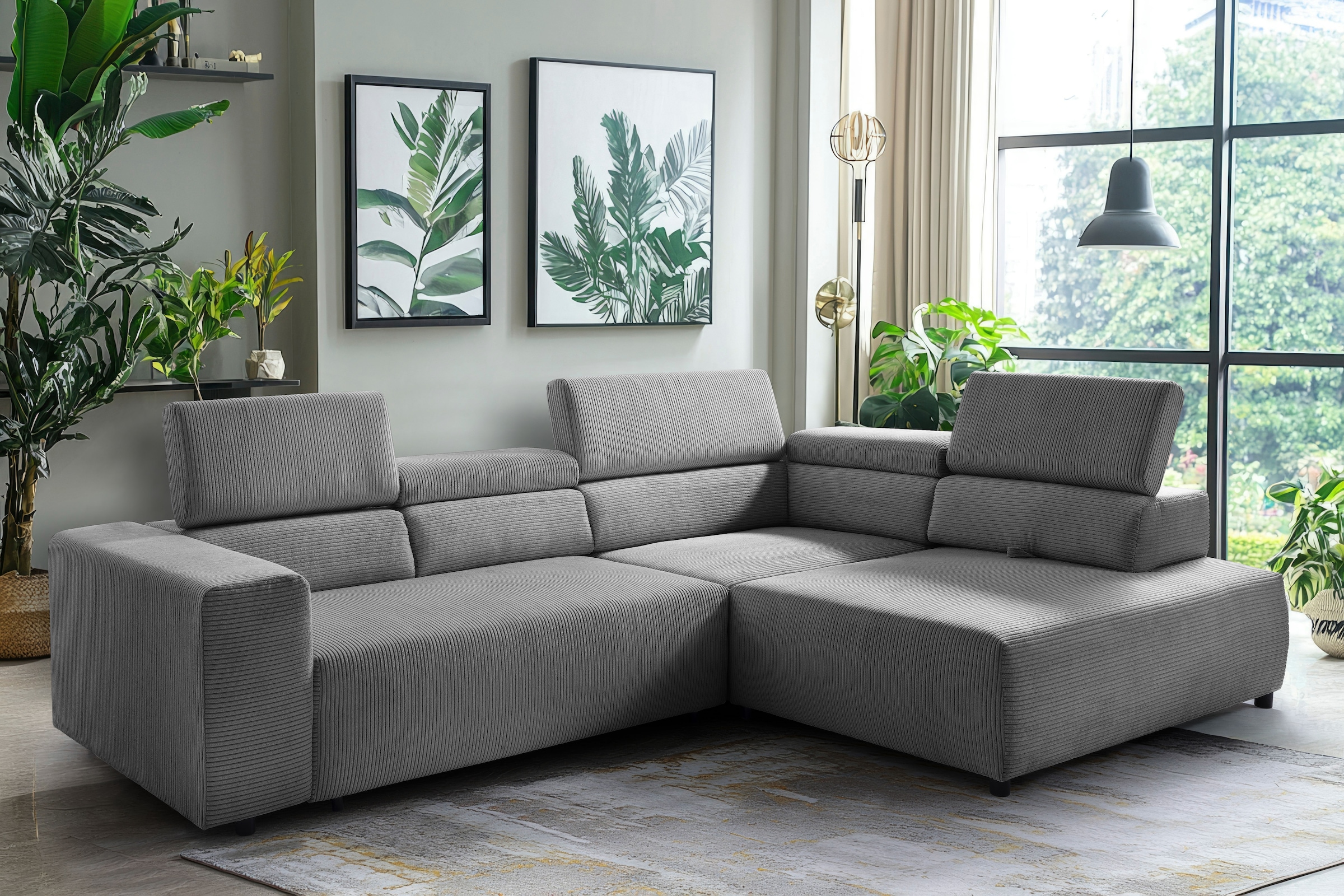 exxpo - sofa fashion Ecksofa "VITTORIO mit Komfortfunktionen, bequem und mo günstig online kaufen