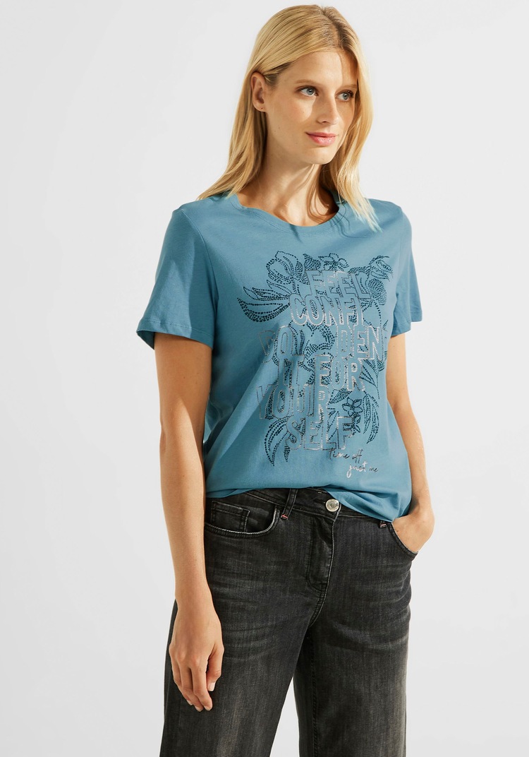 T-Shirt, mit Steinchendetails