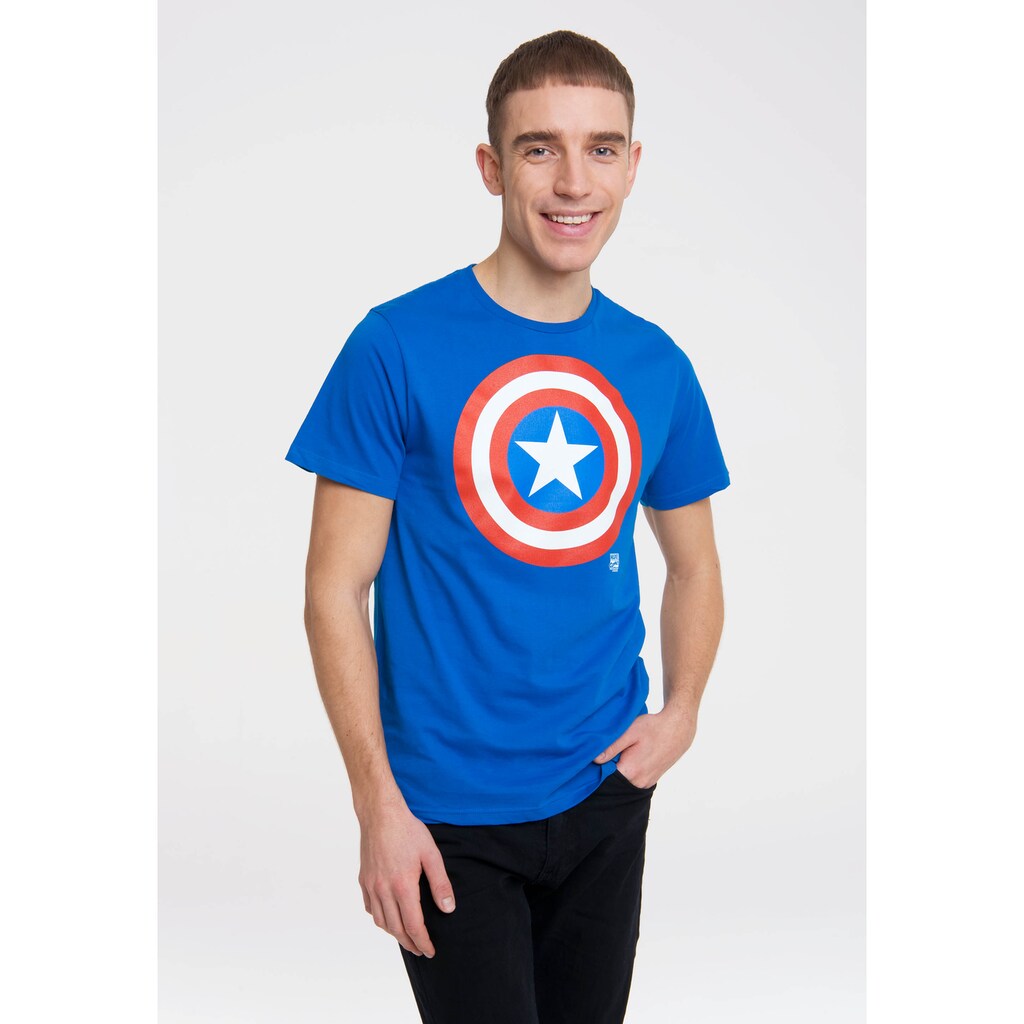 LOGOSHIRT T-Shirt »Marvel - Captain America Logo«