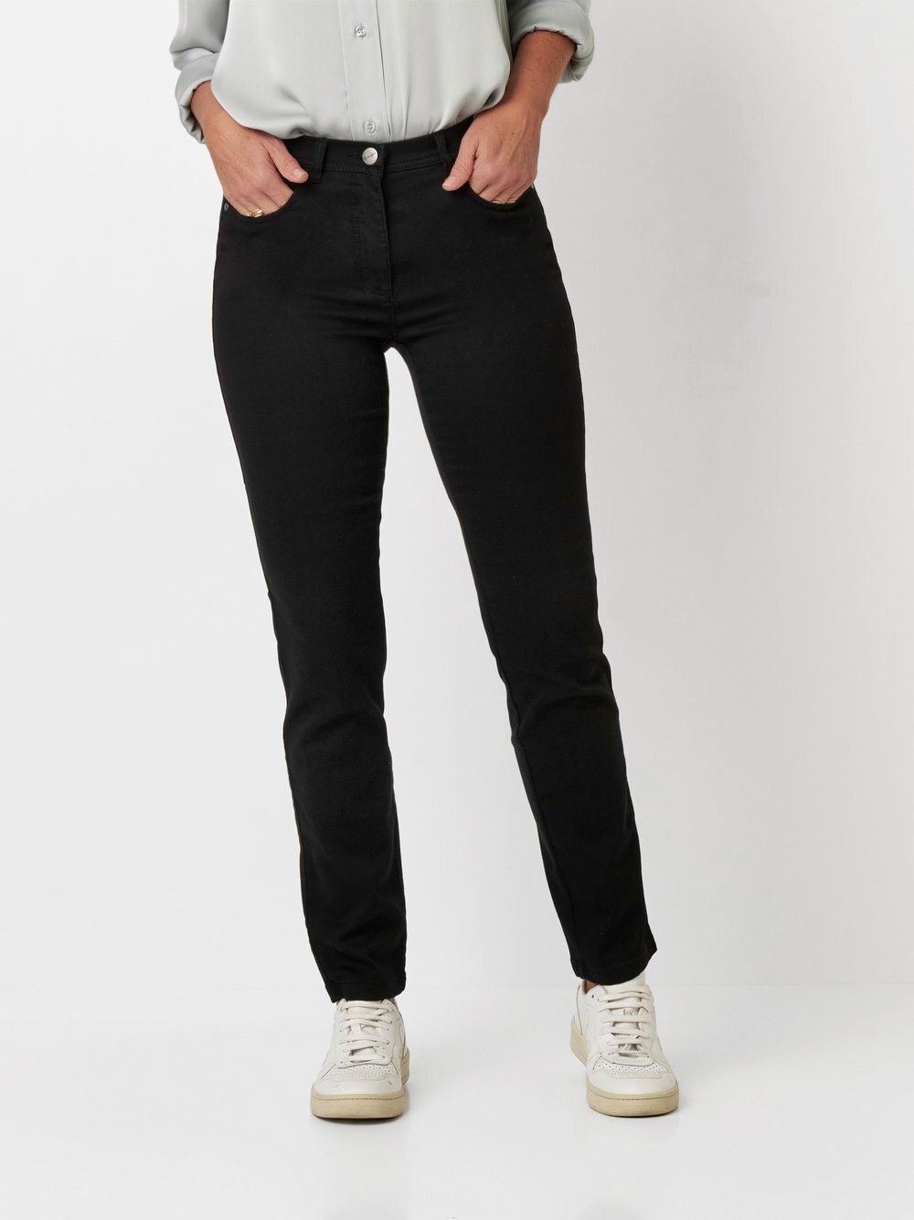 Relaxed Stretch-Hose "Meine beste Freundin Slim" in schmaler Passform