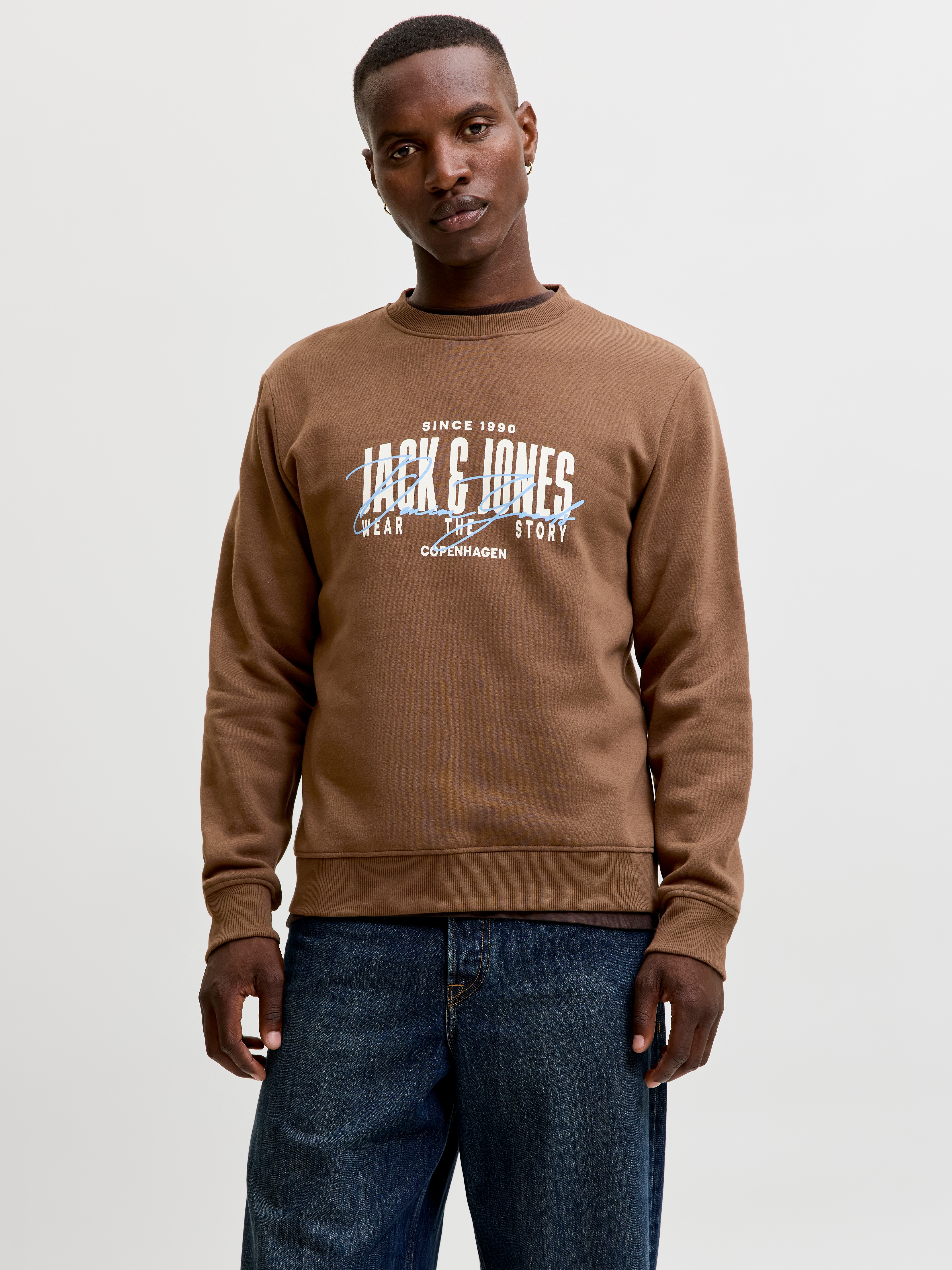 Jack & Jones "JJAERO SWEAT CREW NECK", Materialmix, regular fit