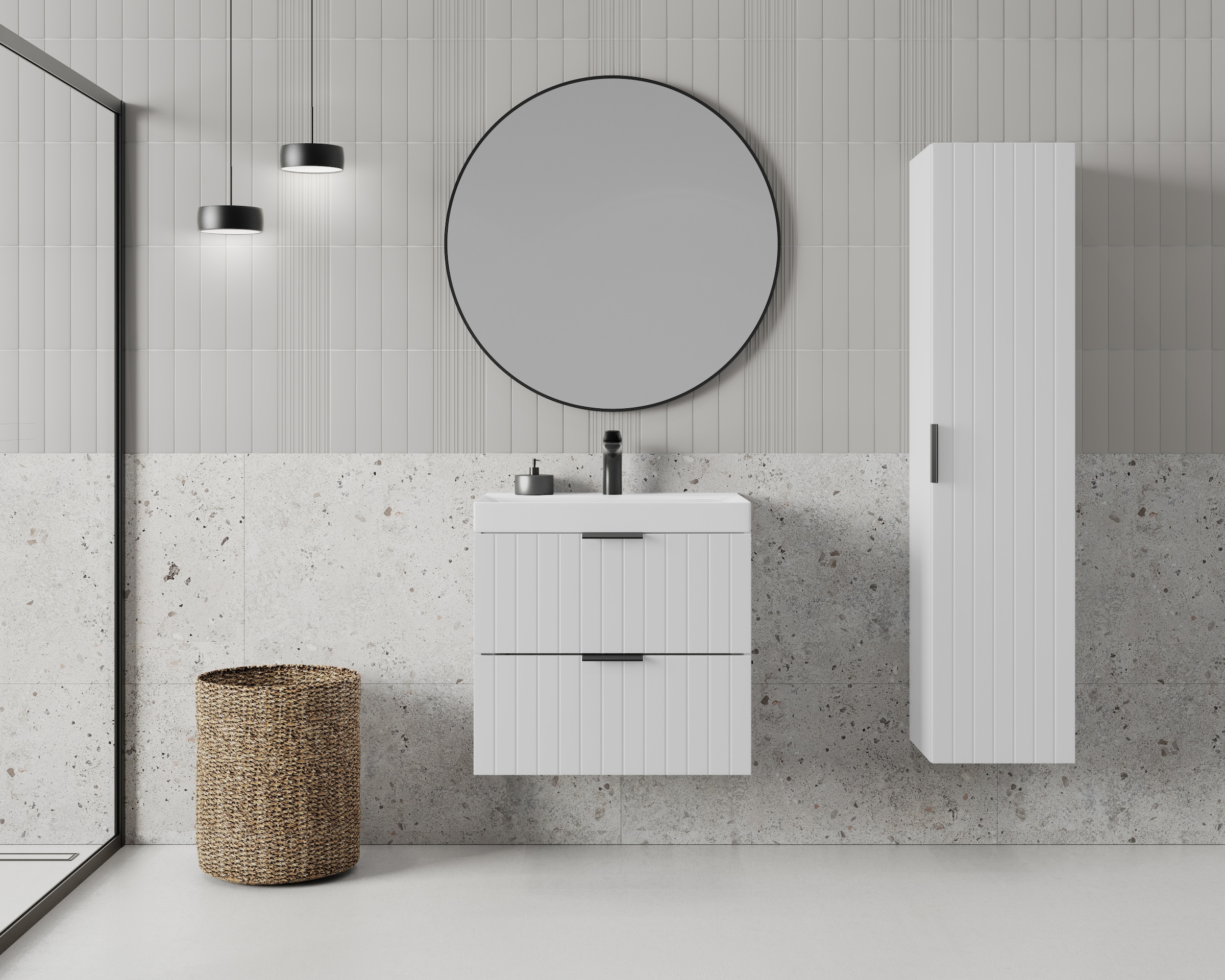 welltime Waschtisch "HARMONY mit Waschbecken, Breite 60 oder 80cm, modernes günstig online kaufen