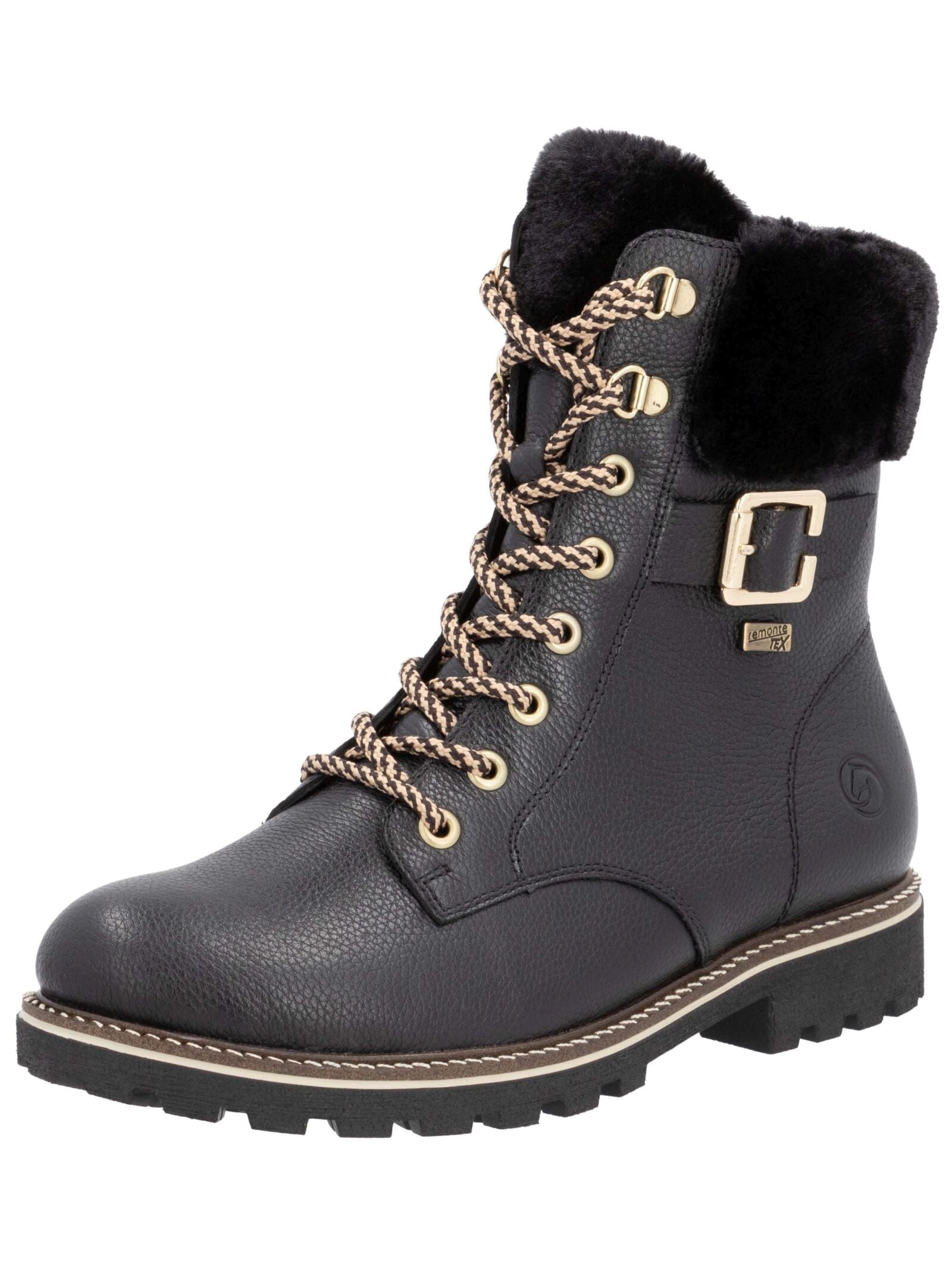 Remonte Schnürstiefelette "Remonte Stiefelette Leder/Fell" günstig online kaufen