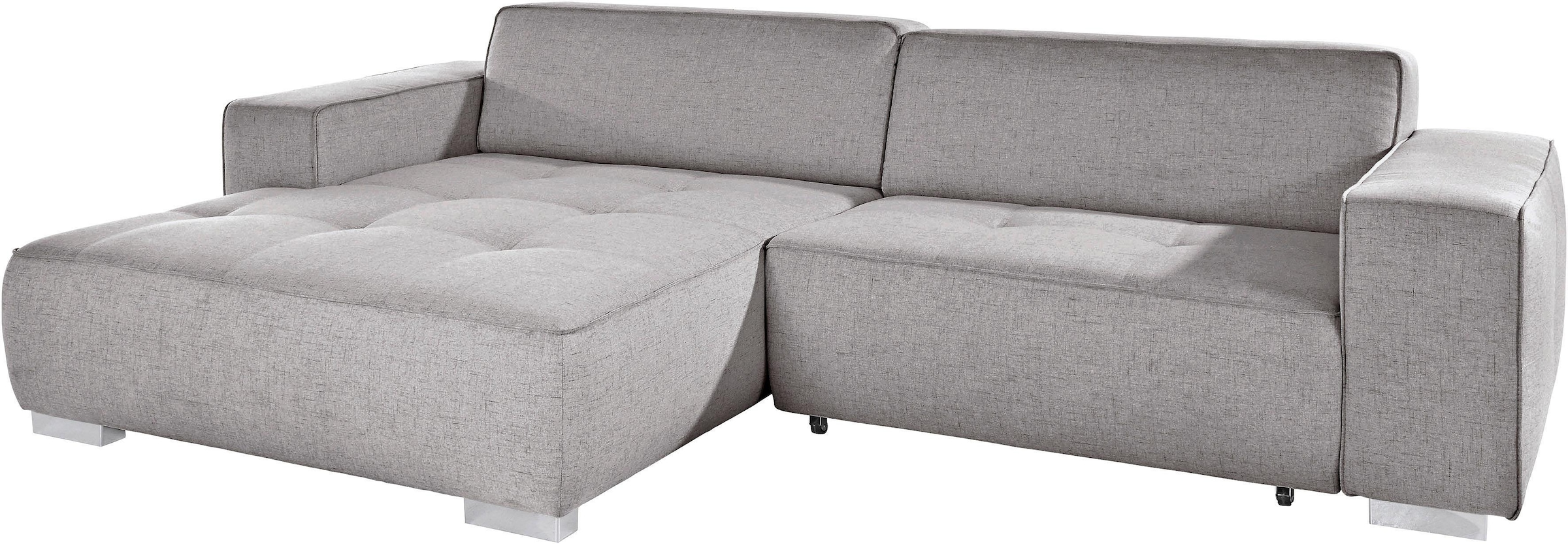 OTTO home Ecksofa "Sapporo L-Form" wahlweise Schlaffunktion oder Sitztiefenverstellung, Federkern